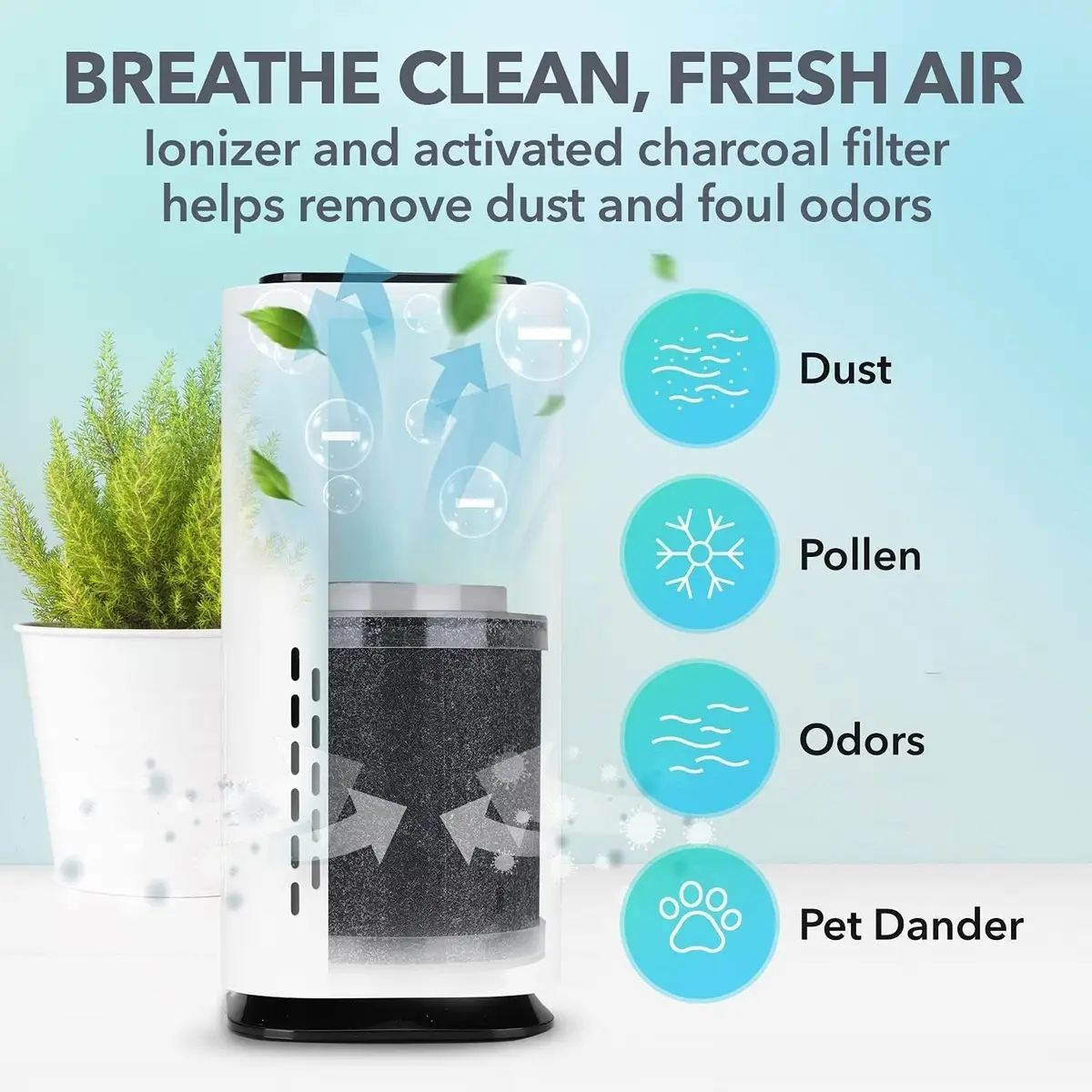 Blast Auxiliary Air Cleaner, Desktop Purifier For Home & Small Space, 18dB Quiet - image 2 | Free standard UK delivery included | Discount Quality Products