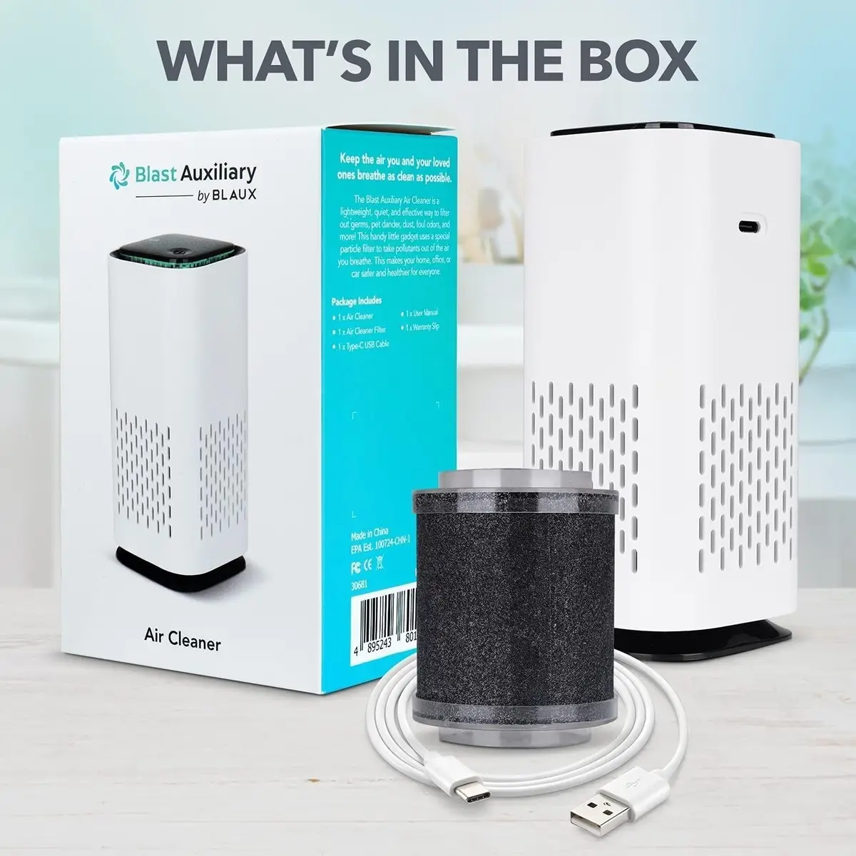 Blast Auxiliary Air Cleaner, Desktop Purifier For Home & Small Space, 18dB Quiet - image 9 | Free standard UK delivery included | Discount Quality Products