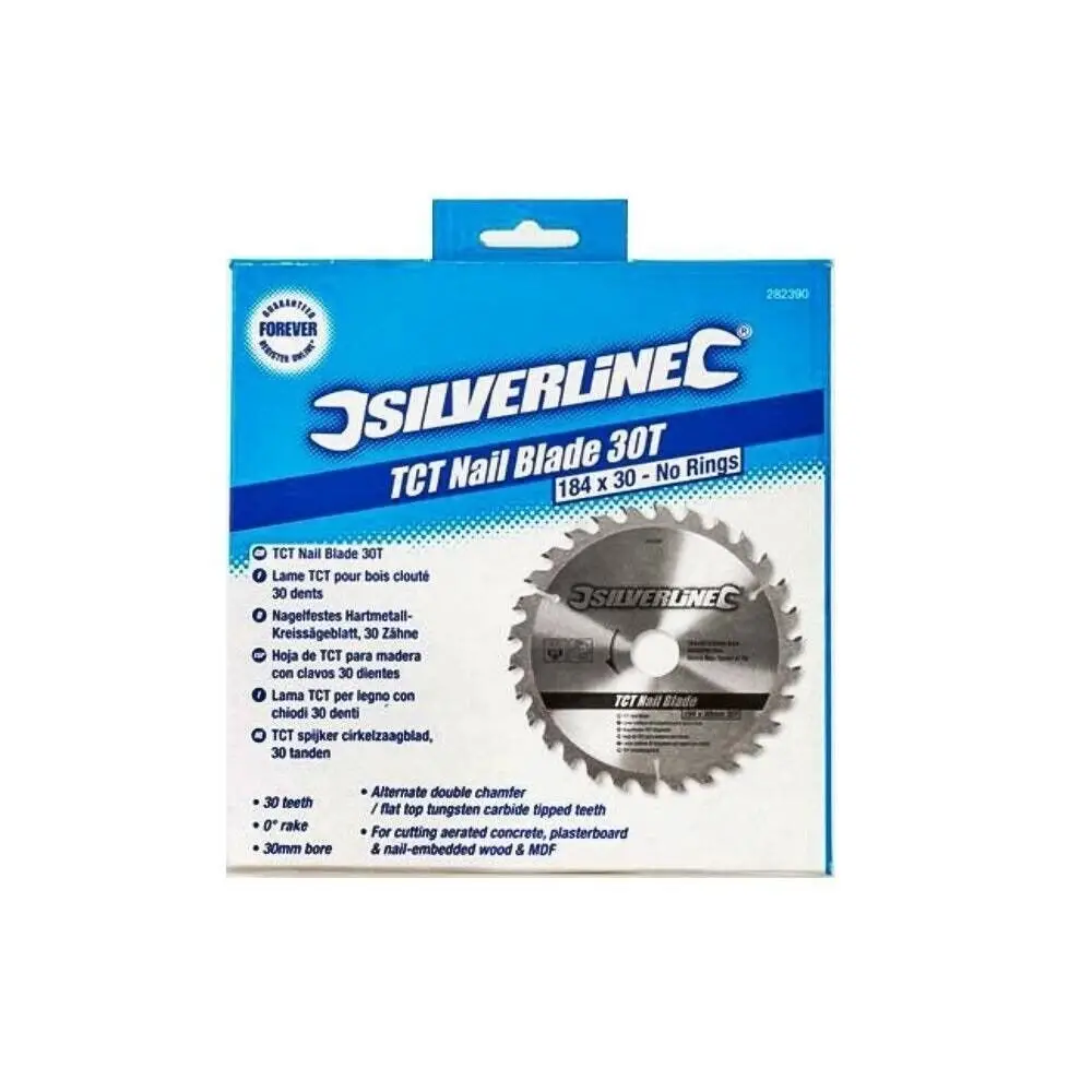 Circular Wood Saw TCT Nail Blade 30T 184 x 30 No Rings, Woo & MDF, Plasterboard - image 2 | Free standard UK delivery included | Discount Quality Products