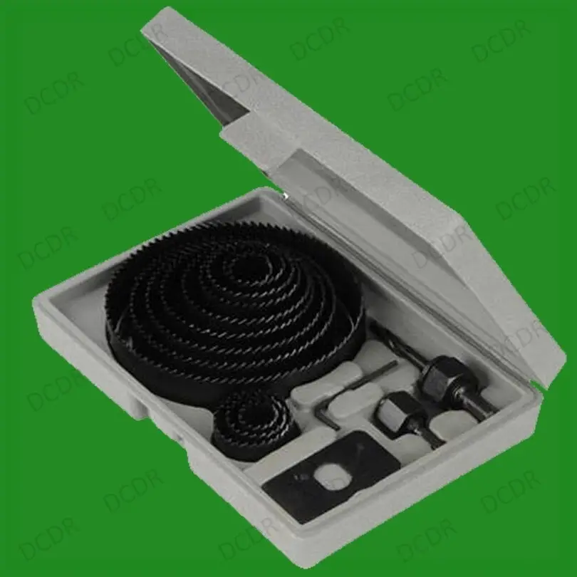 16 Piece Holesaw Cutting Set, 19mm-127mm, Wood, Plastic &amp; Metal Alloys Downlight