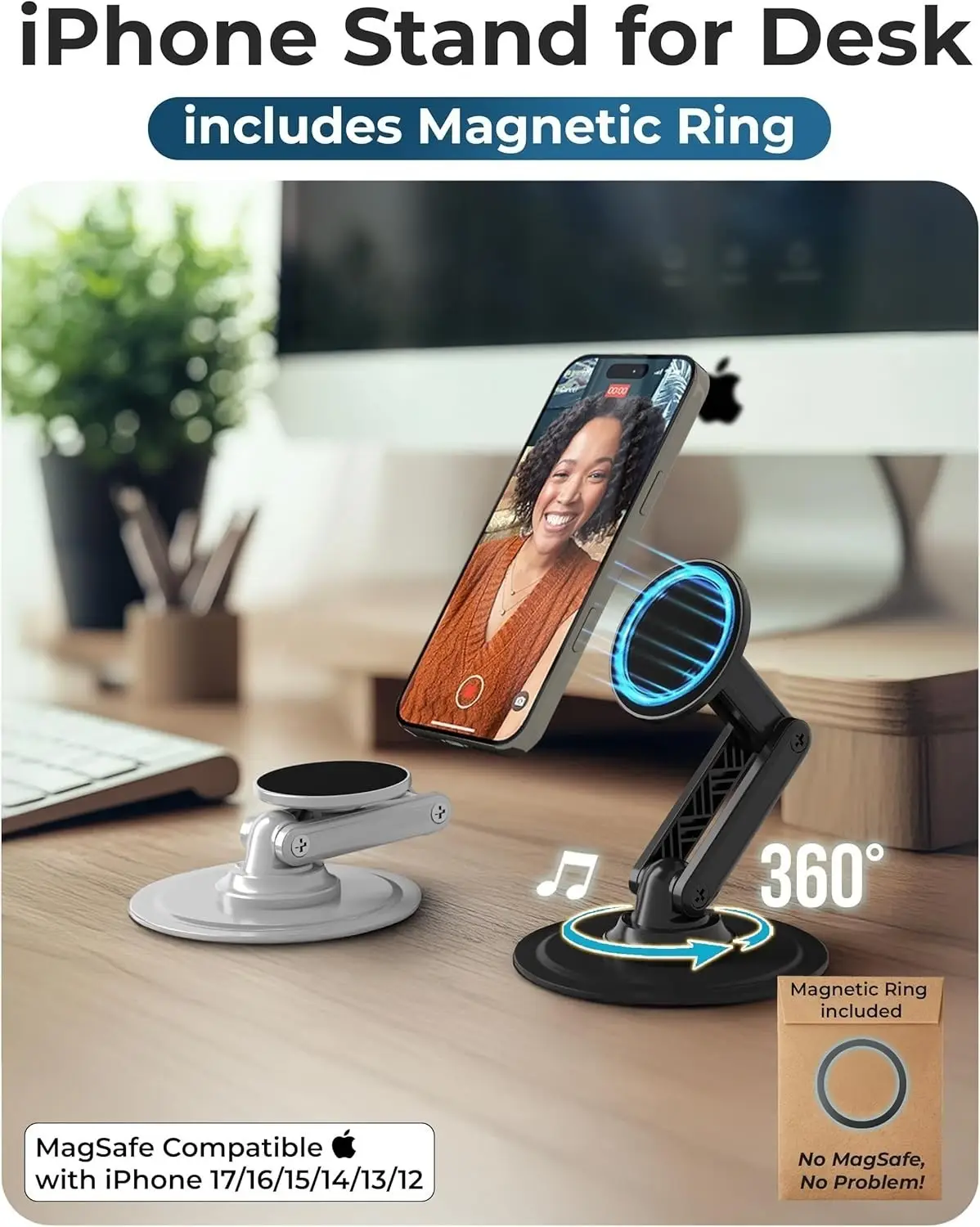 1x COOPER Mag360, Desktop MagSafe Stand for iPhone 12-17, Magnetic Phone Holder - image 2 | Free standard UK delivery included | Discount Quality Products