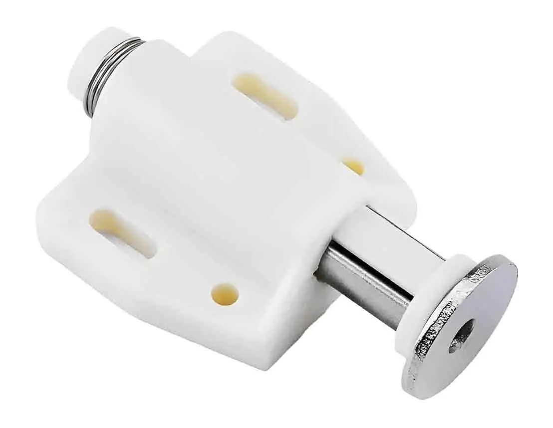 1x White Push to Open Door Catch Single Magnetic Pressure Touch Release Latch