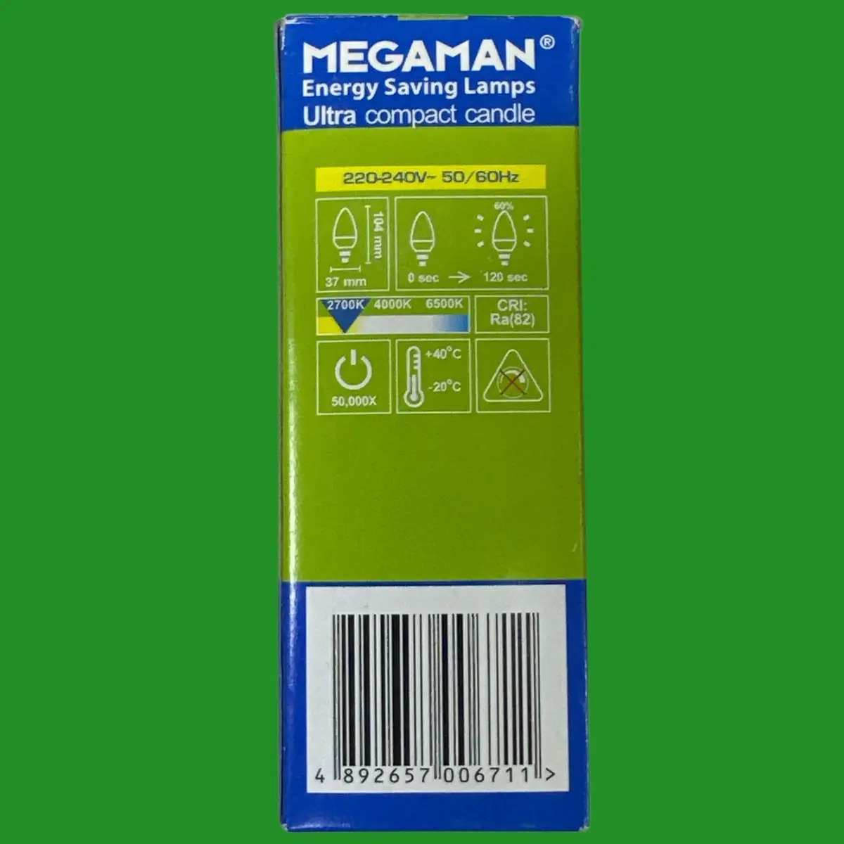 1x 9W (=40W) Megaman Candle CFL BC B22 Low Energy Power Saving Light Bulbs - image 3 | Free standard UK delivery included | Discount Quality Products