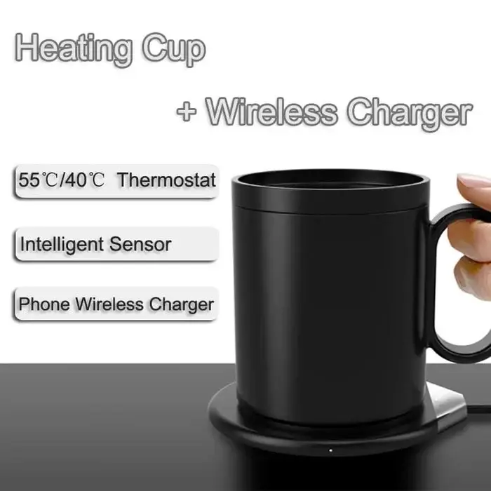 Inheat Mug Warmer Charging Coaster for Coffee Tea, Wireless Phone Charger, Black - image 2 | Free standard UK delivery included | Discount Quality Products