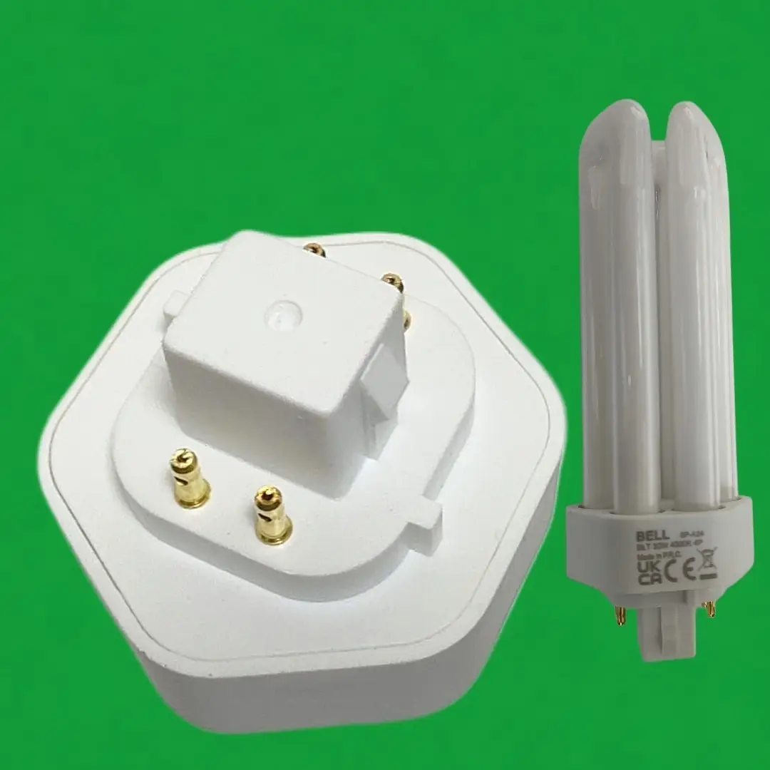 1x 32W BELL Low Energy GX24Q-3 4 pin 4000K Lamp Cool White 840 Light Bulb PLL - image 2 | Free standard UK delivery included | Discount Quality Products