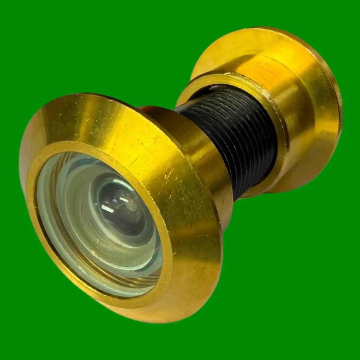 1x Brass Front Door Viewer One Way Spy Peephole, Adjustable for 1.75-2.25" Doors