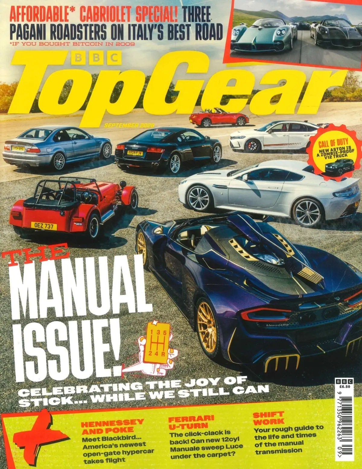 BBC Top Gear Magazine #411, Pagani Roadster, Aston Martin, Ferrari, Sept 2026