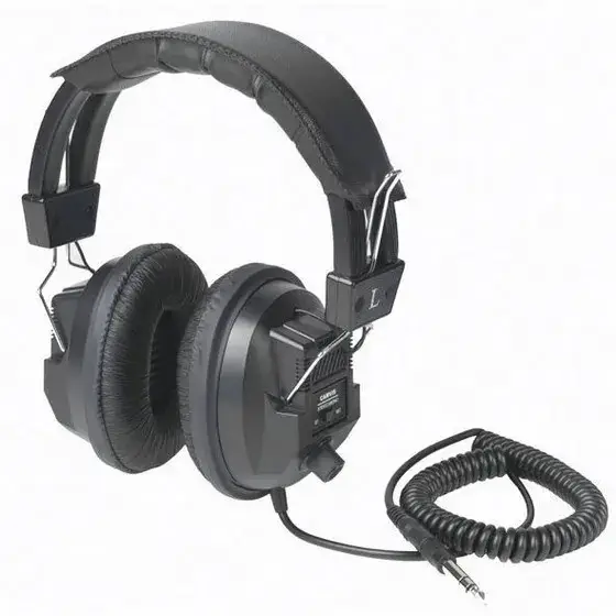 1x Camvis CAV203C Headphones, 3.5mm Jack with 6.3mm Adaptor, Stereo/Mono, Black