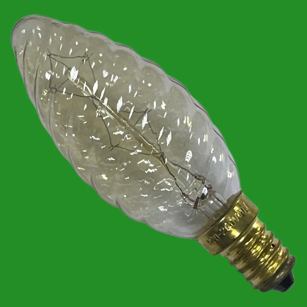 2x 40W Antique Vintage Z Filament Clear Gold Twisted Candle Light Bulb SES E14 - image 3 | Free standard UK delivery included | Discount Quality Products