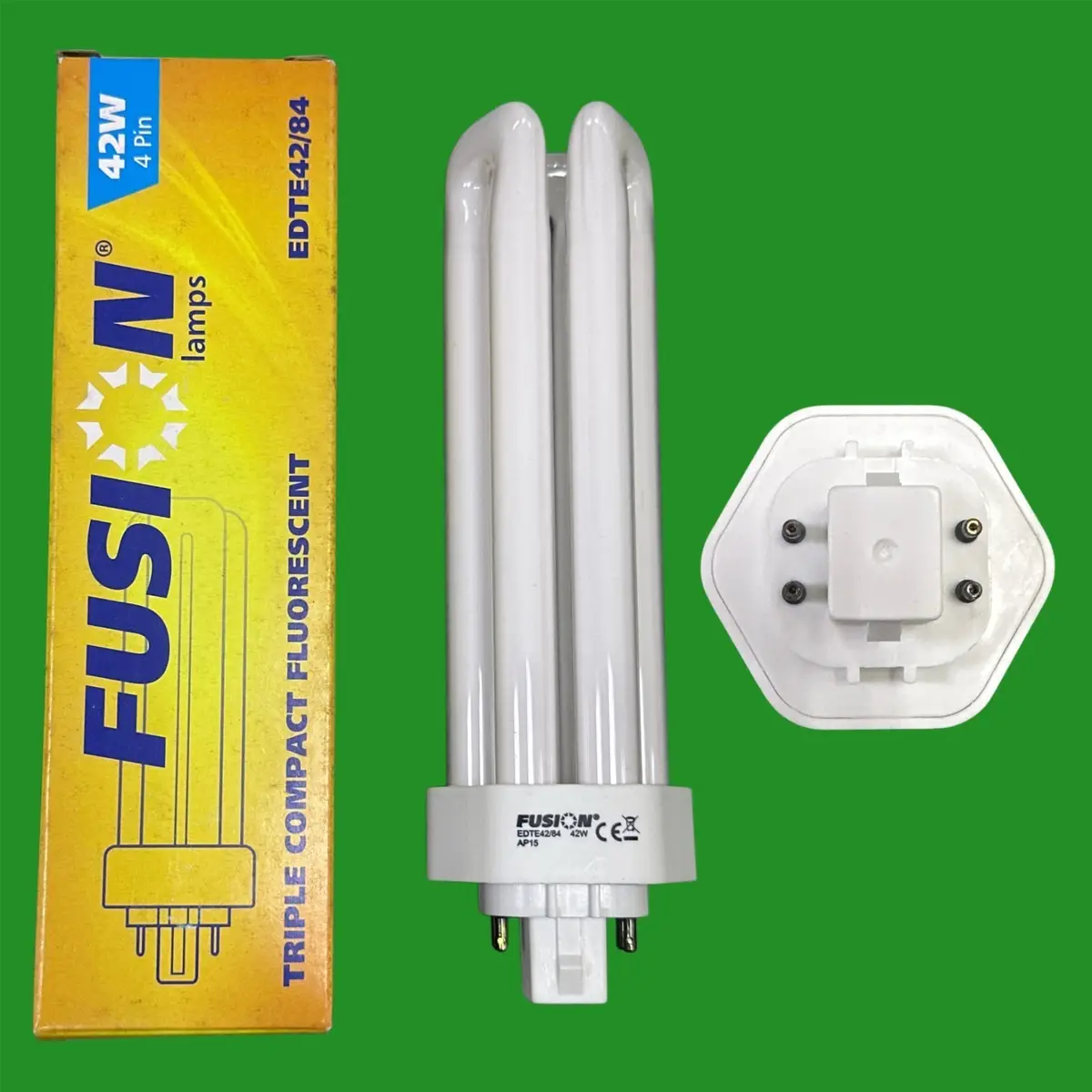 42W Fusion GX24Q-4, 4 pin CFL Low Energy PL Light Bulb 4000K Cool White Lamp 840