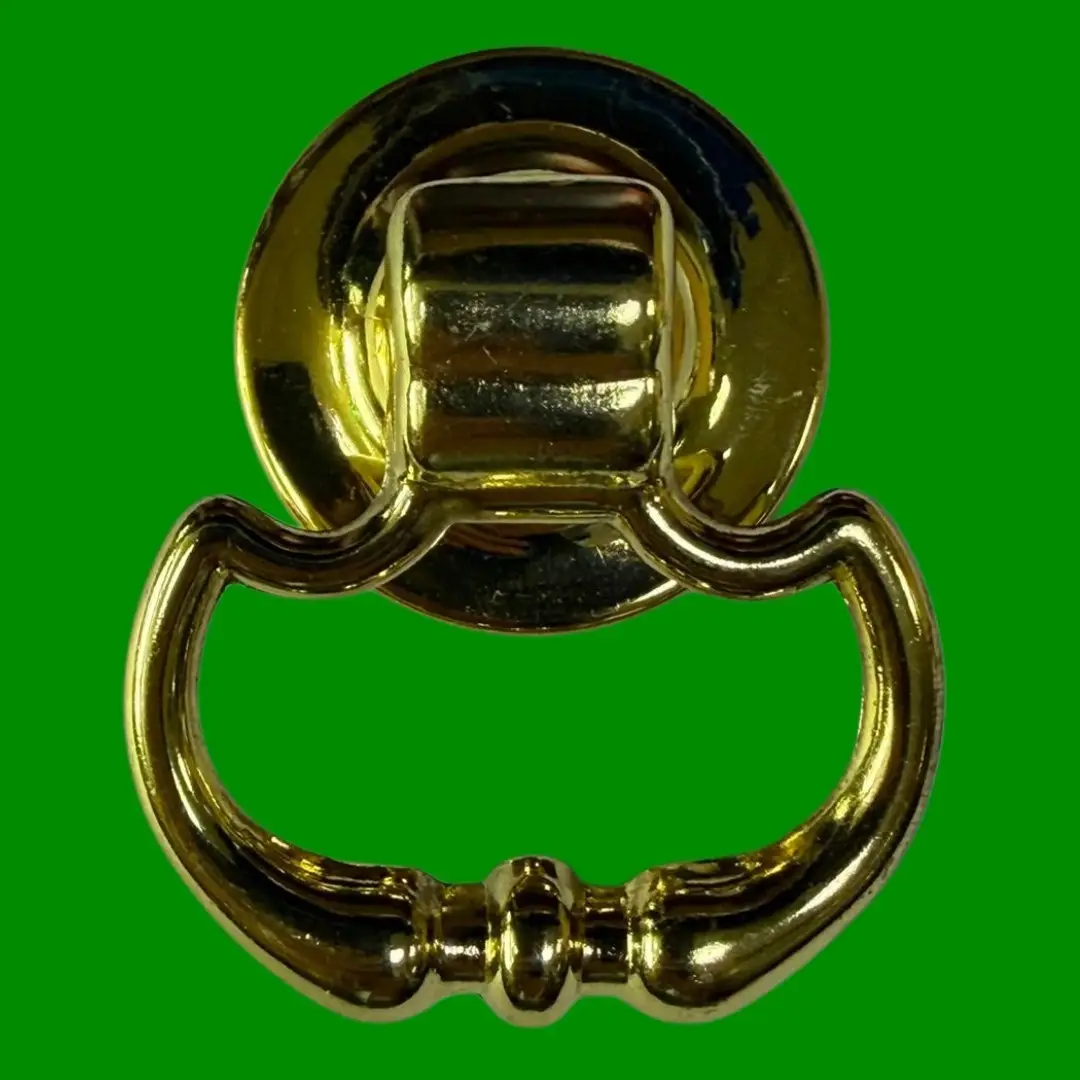 1x 50mm Polished Brass Plated Door Drop Pull Handle, Drawer, Cabinet, Cupboard