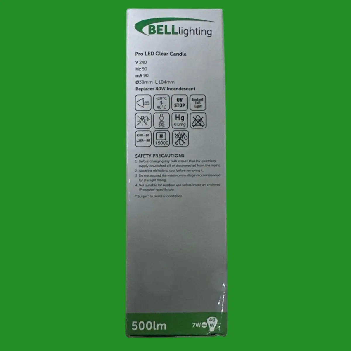4x 7W (=40W) BELL Pro LED Clear Candle Light Bulbs SBC B15 Small Bayonet 2700K - image 2 | Free standard UK delivery included | Discount Quality Products