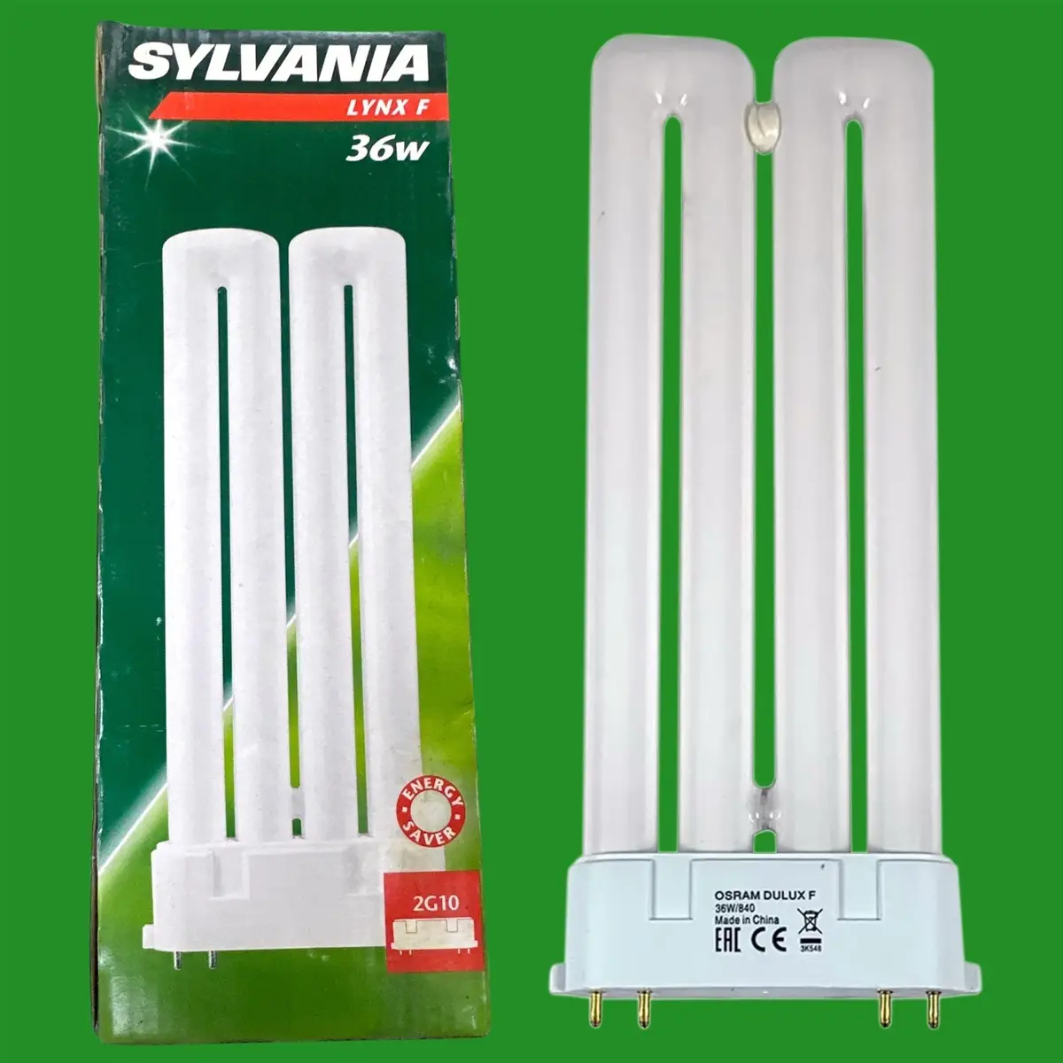 36W (=200W) Sylvania 2G10 4 Pin Lynx F CFL 4000K 840 Cool White Light Bulb Lamp