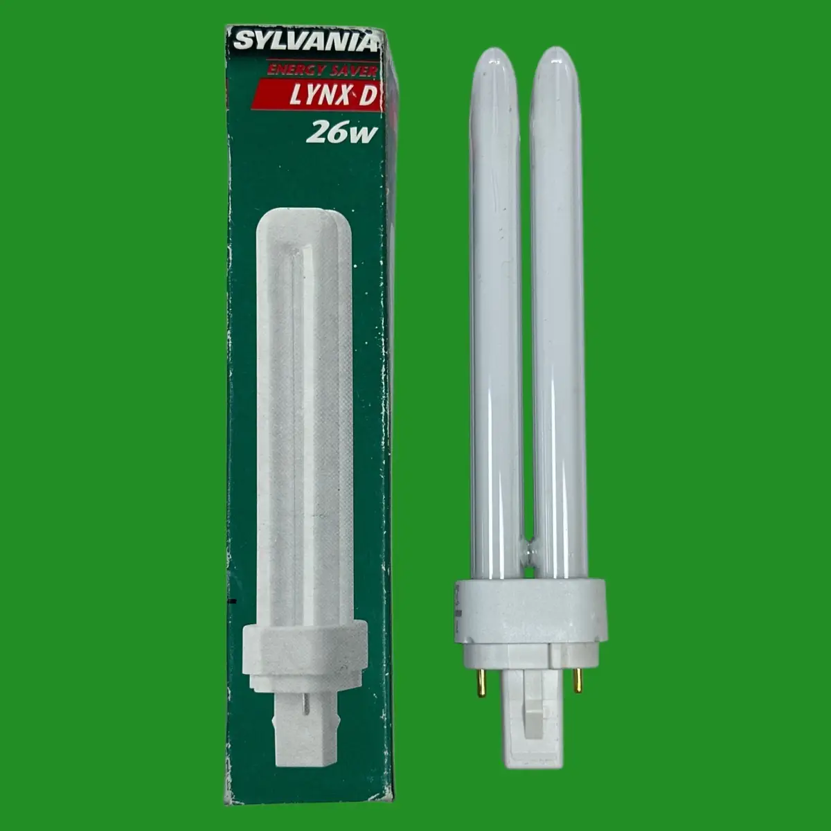 1x 26W Sylvania G24d-3 2 pin Low Energy CFL Light Bulb 4000K 840 Cool White Lamp