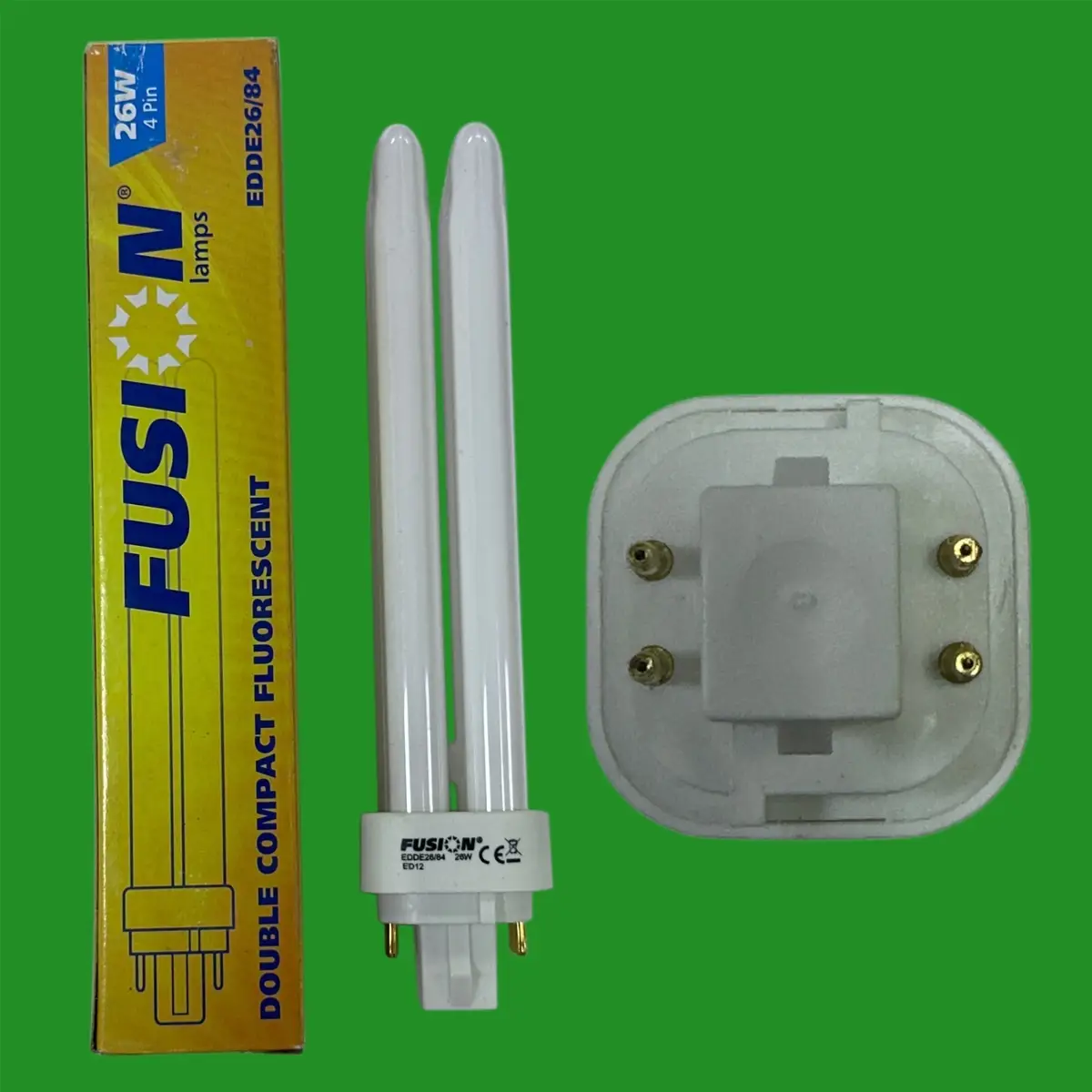 26W Fusion G24q-3, 4 pin, 4000K 840 Low Energy CFL Light Bulb Lamp EDDE26/84