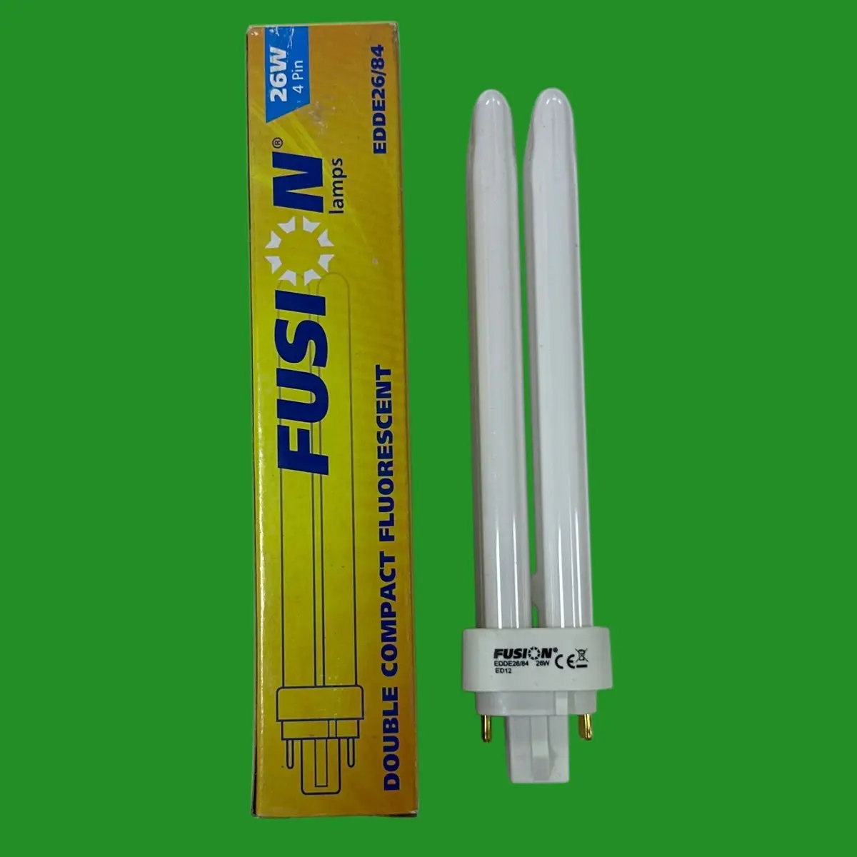 26W Fusion G24q-3, 4 pin, 4000K 840 Low Energy CFL Light Bulb Lamp EDDE26/84 - image 2 | Free standard UK delivery included | Discount Quality Products