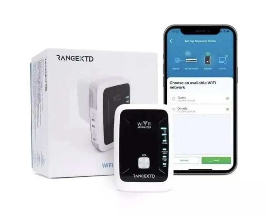 1x RangeXTD Wifi Range Extender, UK Wall Plug, Boost Broadband Internet Coverage