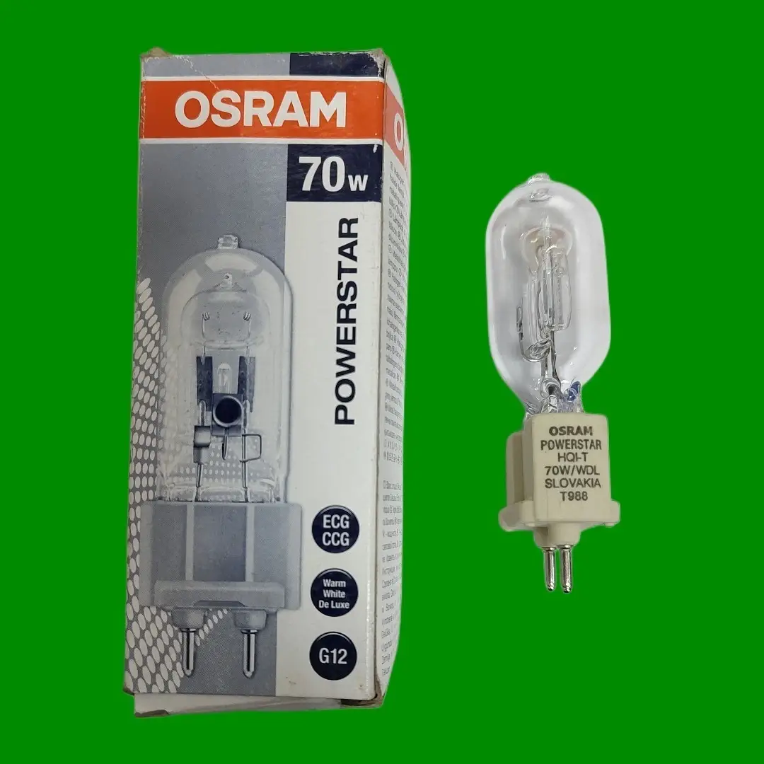 70W Osram G12 HQI-T PowerStar WDL 3000K HID METAL HALIDE CERAMIC Light Bulb Lamp - image 2 | Free standard UK delivery included | Discount Quality Products