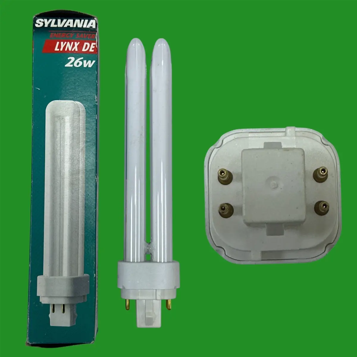 26W Sylvania Lynx DE G24q-3, 4 pin, 4000K 840 Low Energy CFL Light Bulb Lamp