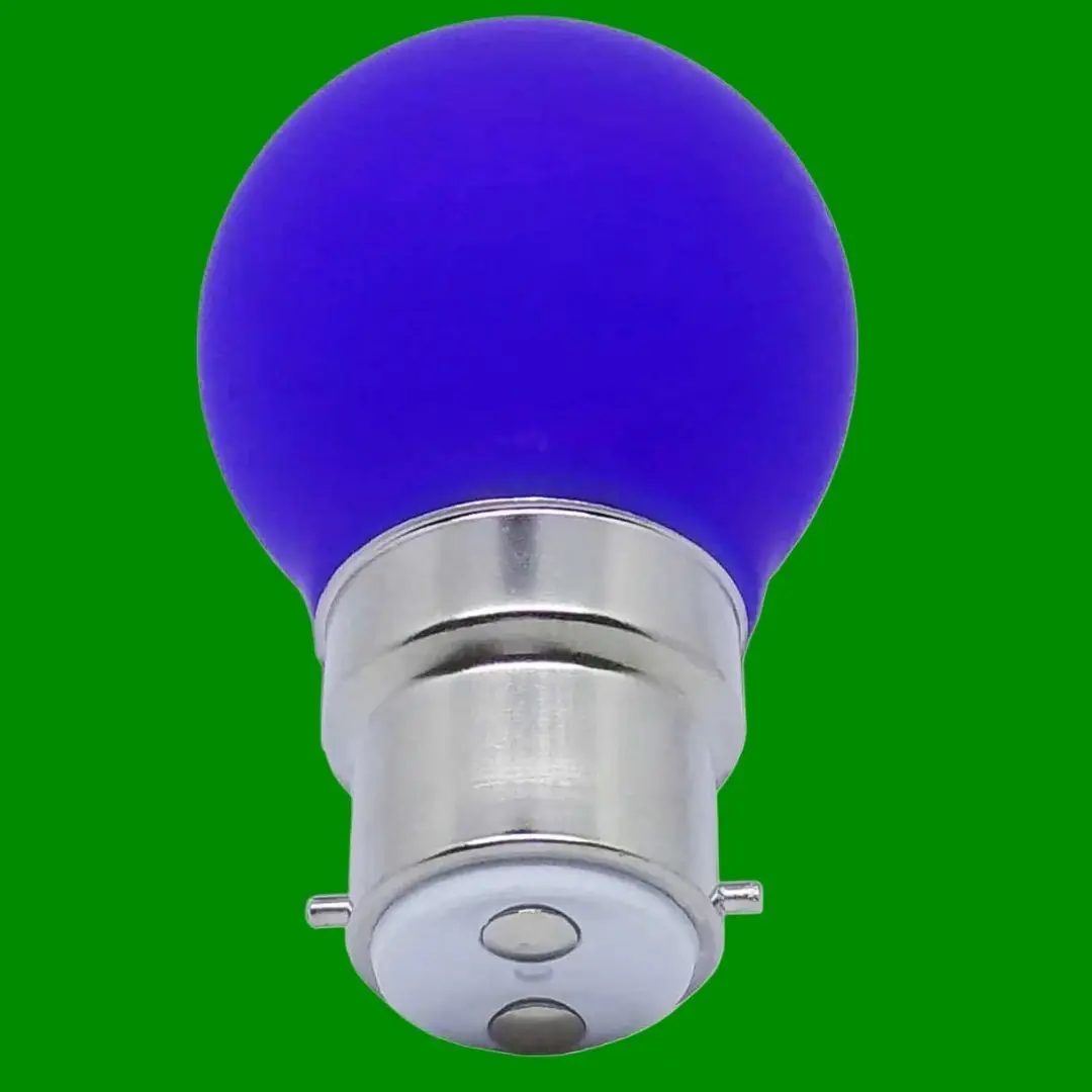 1x 4W Blue Coloured LED Party Golf Ball G45 Round Light Bulb BC B22 Bayonet Cap - image 3 | Free standard UK delivery included | Discount Quality Products