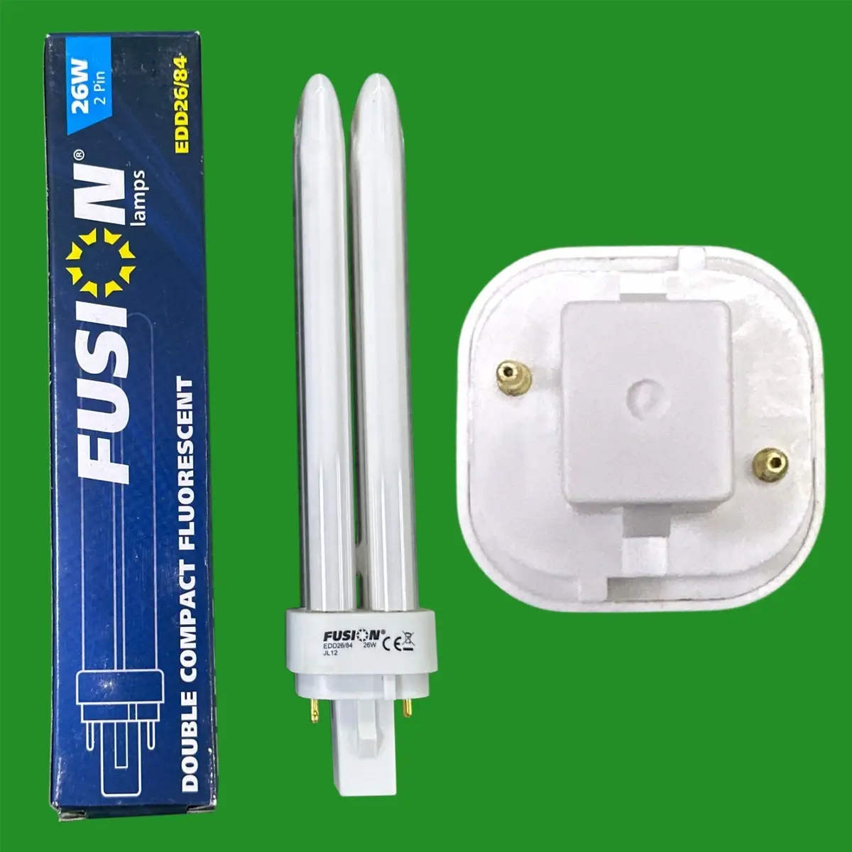 26W Fusion G24d-3, 2 pin, 4000K 840 Low Energy CFL Light Bulb Lamp EDD26/84
