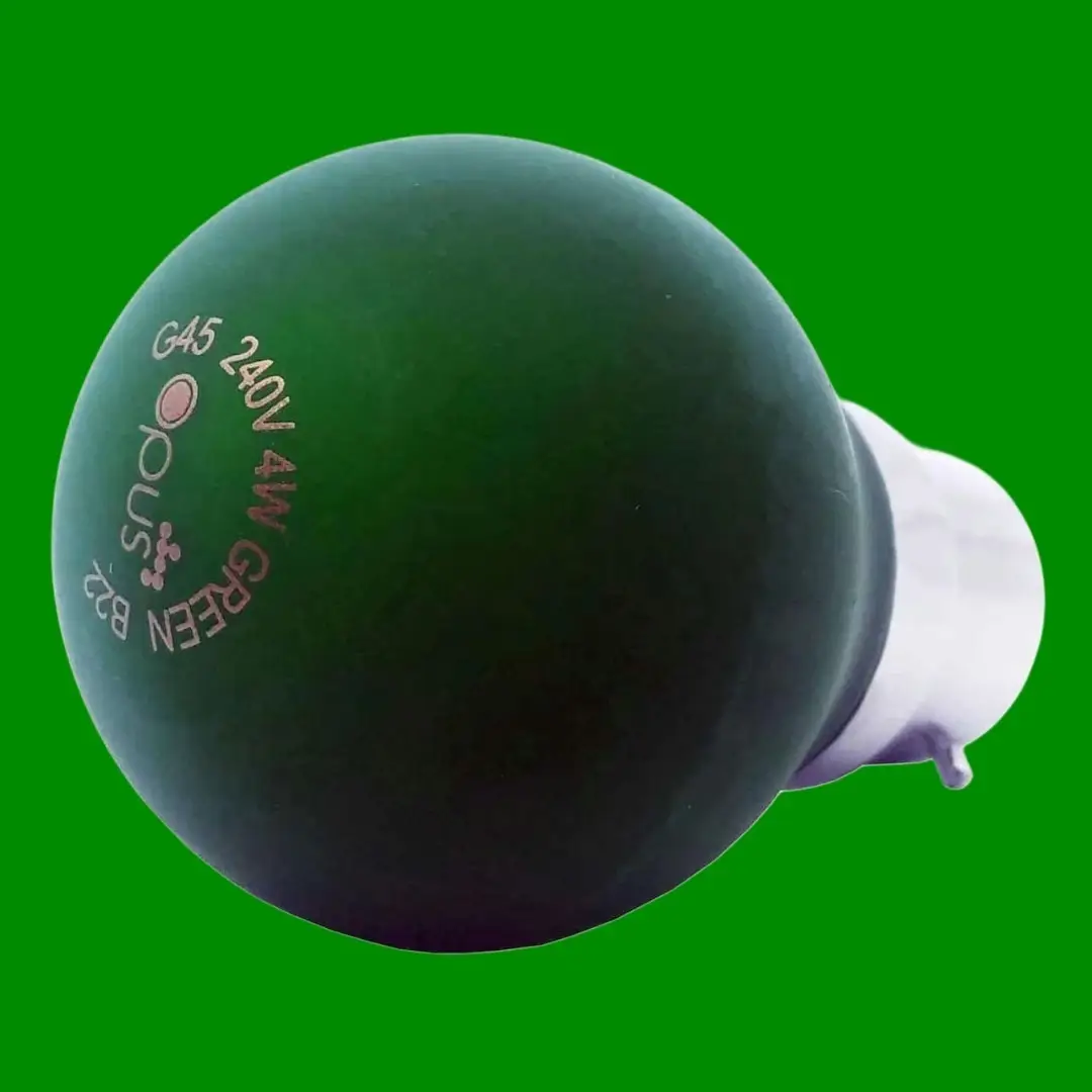2x 4W Green Coloured LED Party Golf Ball G45 Round Light Bulb BC B22 Bayonet Cap - image 2 | Free standard UK delivery included | Discount Quality Products