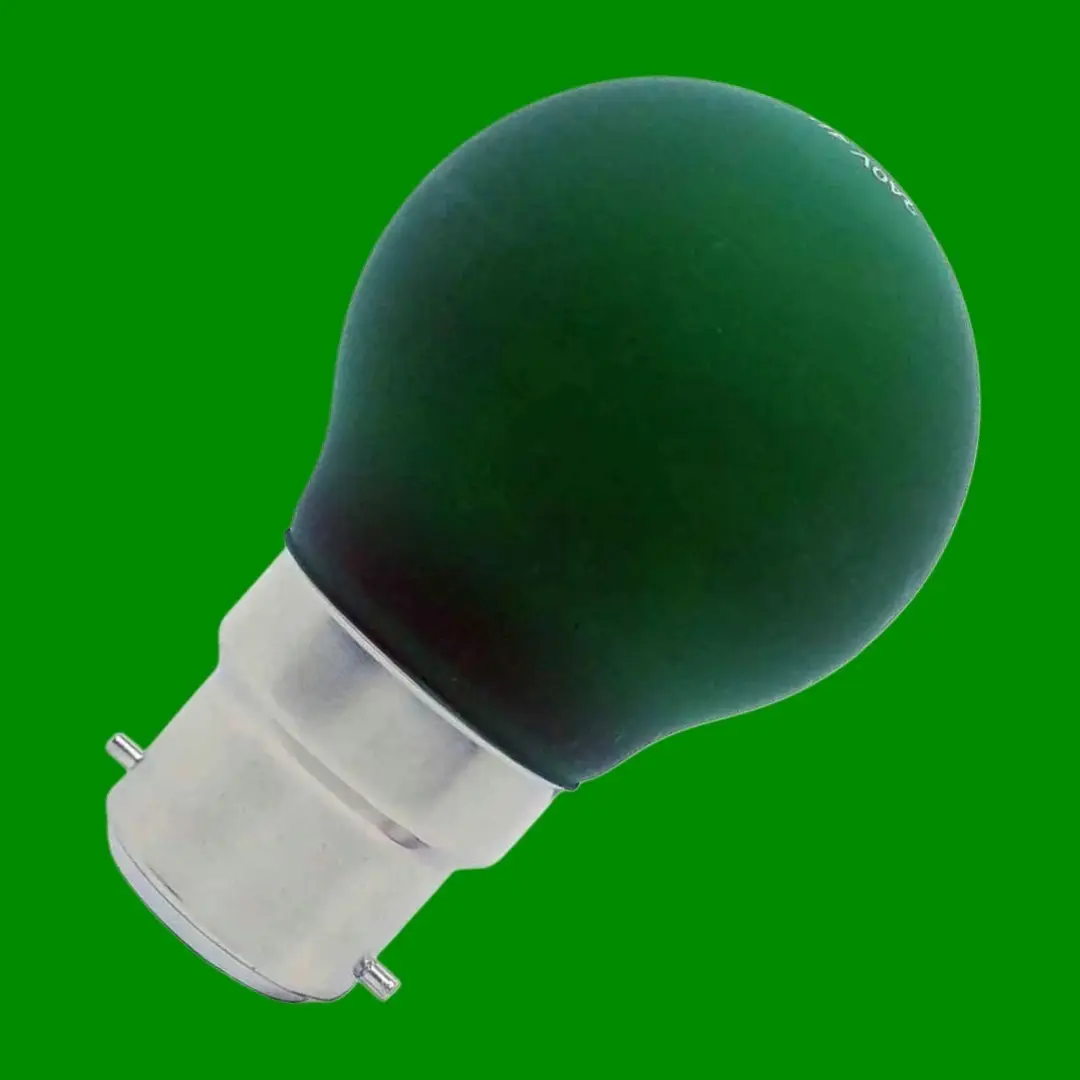 2x 4W Green Coloured LED Party Golf Ball G45 Round Light Bulb BC B22 Bayonet Cap - image 4 | Free standard UK delivery included | Discount Quality Products