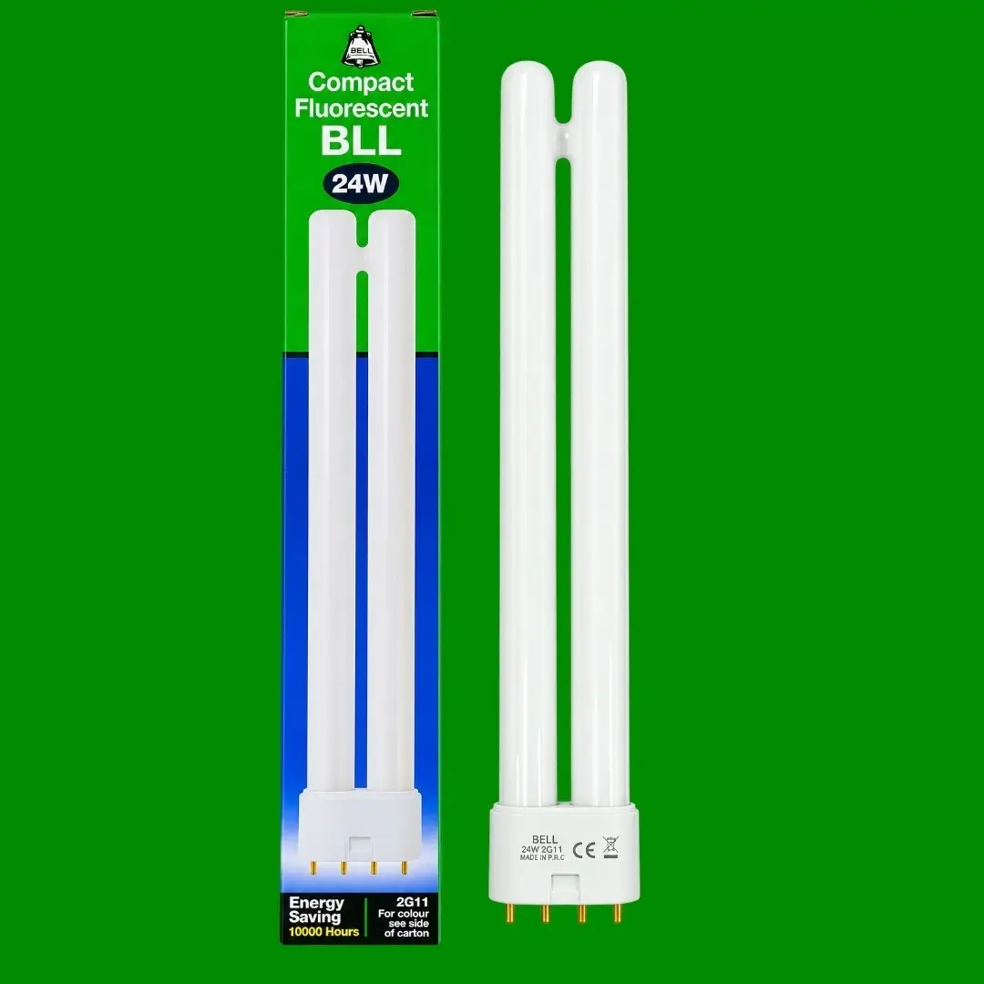 1x 24W BELL Dimmable 2G11 CFL Light Bulb 4 Pin 4000K BLL 840 Cool White Lamp