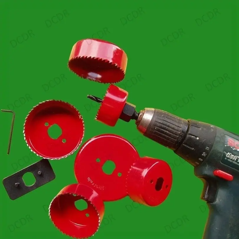 9 Piece Down Light Installation Kit, Electricians Holesaw Set, DIY Tool, 51-86mm