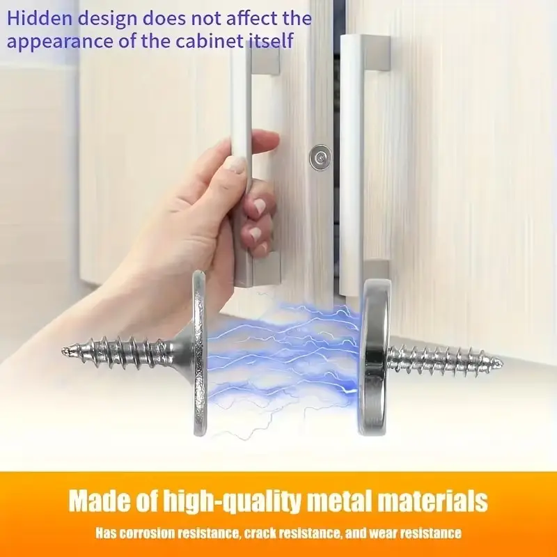 2x Magnetic Cabinet Door Catch Metal Cupboard Drawer Furniture Hidden Closure - image 4 | Free standard UK delivery included | Discount Quality Products