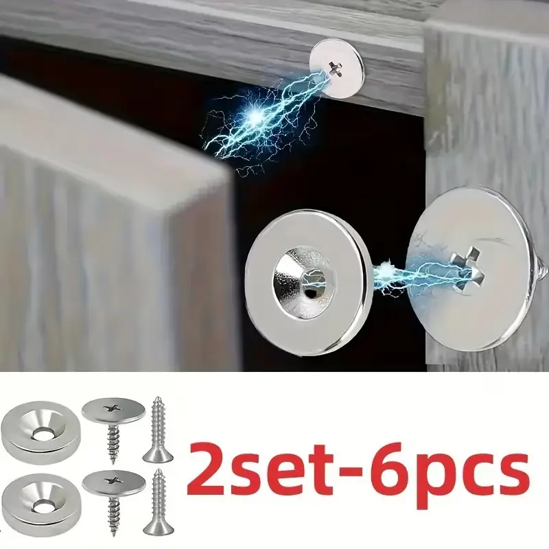 2x Magnetic Cabinet Door Catch Metal Cupboard Drawer Furniture Hidden Closure - image 6 | Free standard UK delivery included | Discount Quality Products