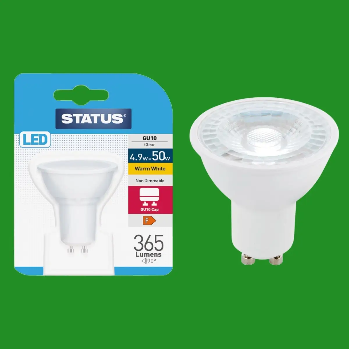 2x 4.9W (=50W) Clear LED GU10 Reflector Spot Light Bulbs 3000K 38 Degree Lamps - image 2 | Free standard UK delivery included | Discount Quality Products