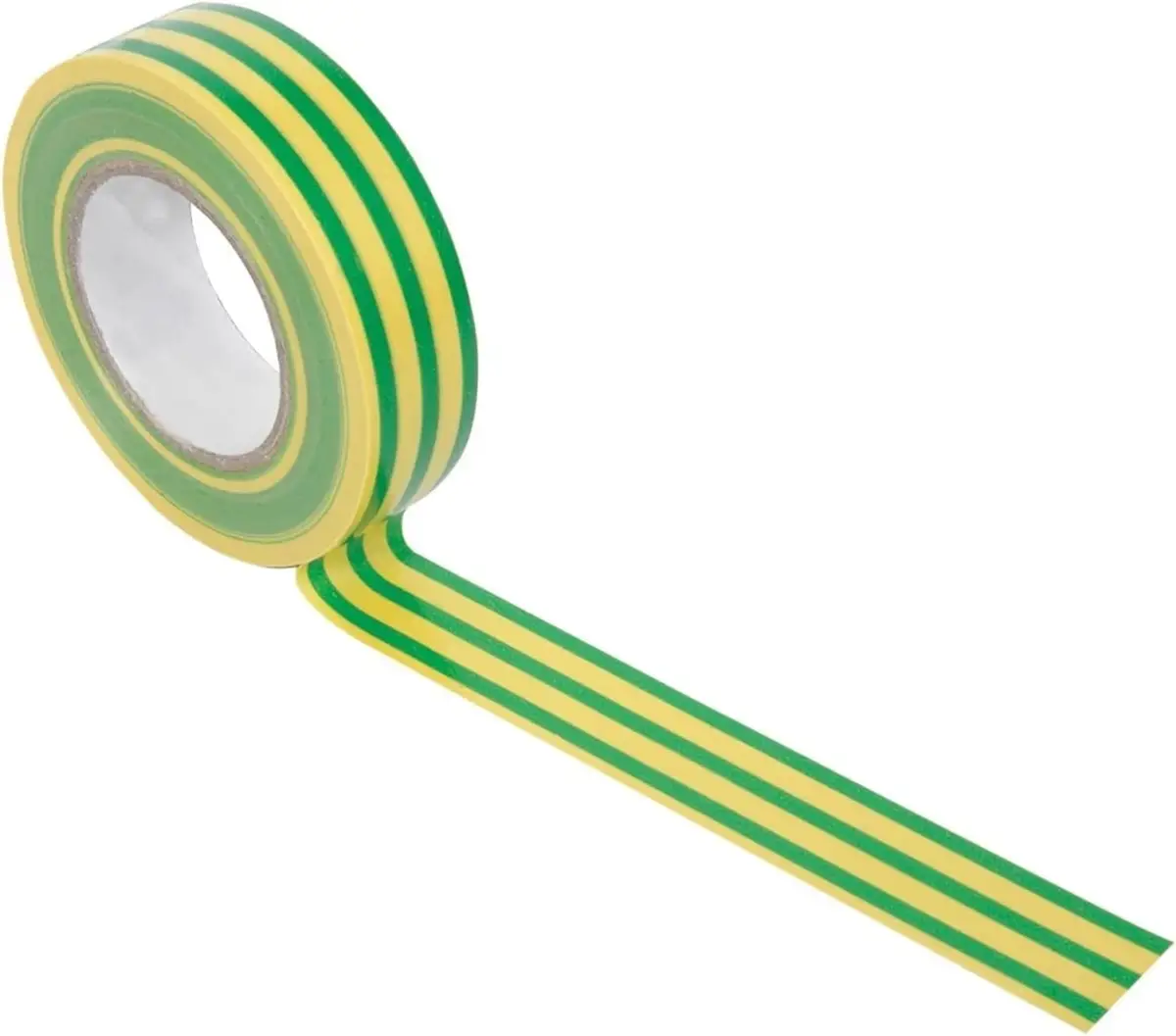1x PVC Electrical Insulation Tape 19mm x 20m, Yellow & Green, Flame Retardant - image 2 | Free standard UK delivery included | Discount Quality Products