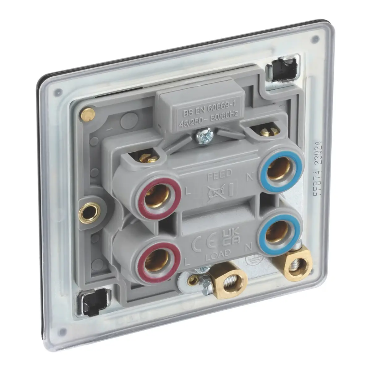 1-Gang Matt Black 45A Double Pole Cooker Oven Switch, LED, 250V, Flat Profile - image 4 | Free standard UK delivery included | Discount Quality Products