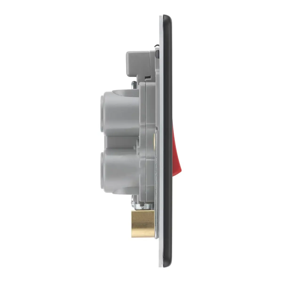 1-Gang Matt Black 45A Double Pole Cooker Oven Switch, LED, 250V, Flat Profile - image 5 | Free standard UK delivery included | Discount Quality Products