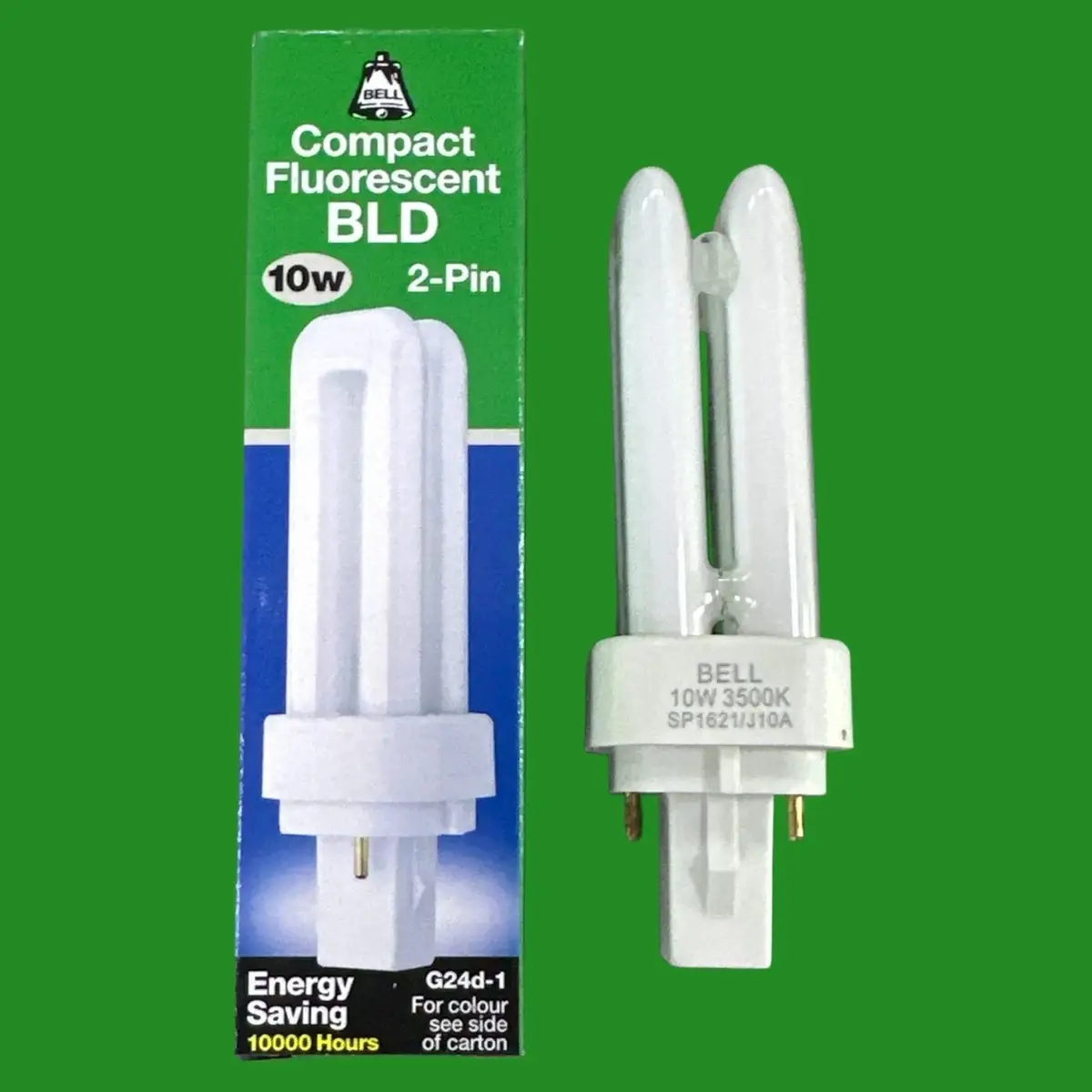 1x 10W BELL G24d-1 2 pin Dimmable Low Energy CFL BLD Light Bulb 4000K Lamp