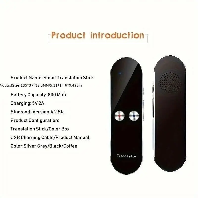 1x Intelligent Handheld Voice Speech Language Translator Device, Rechargeable - image 3 | Free standard UK delivery included | Discount Quality Products