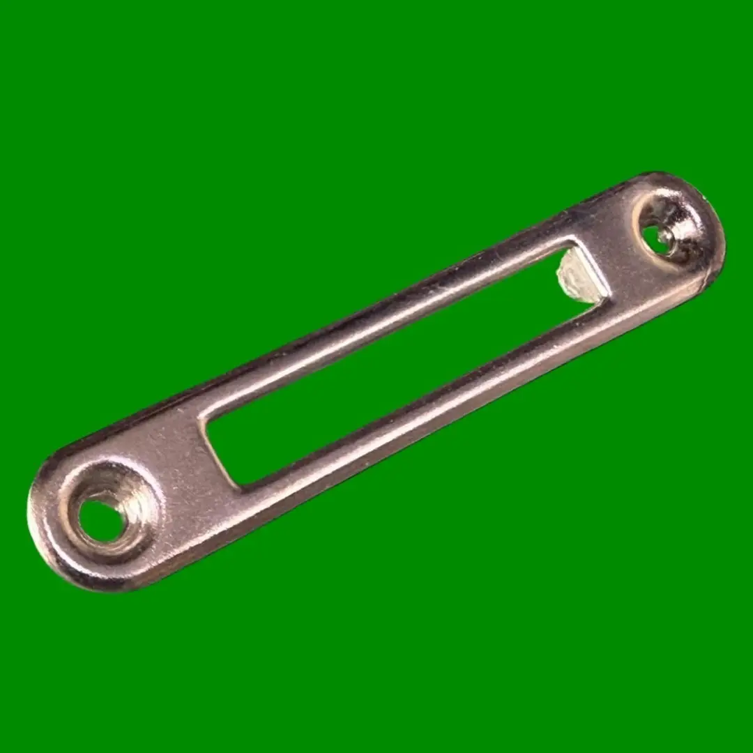 6x Nickel Plated Strike Plate 60x10mm Steel Cabinet Wardrobe Door Lock Catch