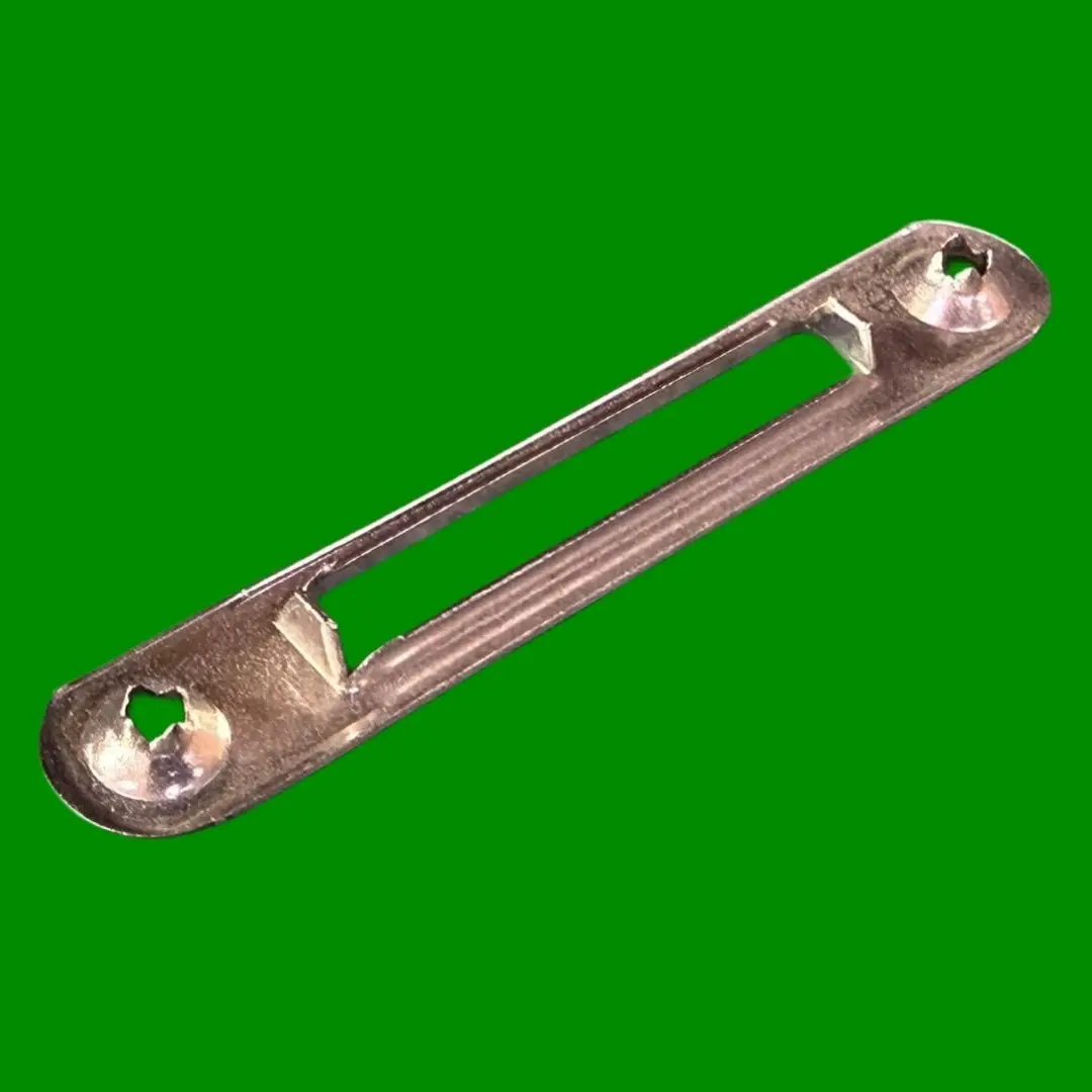 8x Nickel Plated Strike Plate 60x10mm Steel Cabinet Wardrobe Door Lock Catch - image 2 | Free standard UK delivery included | Discount Quality Products