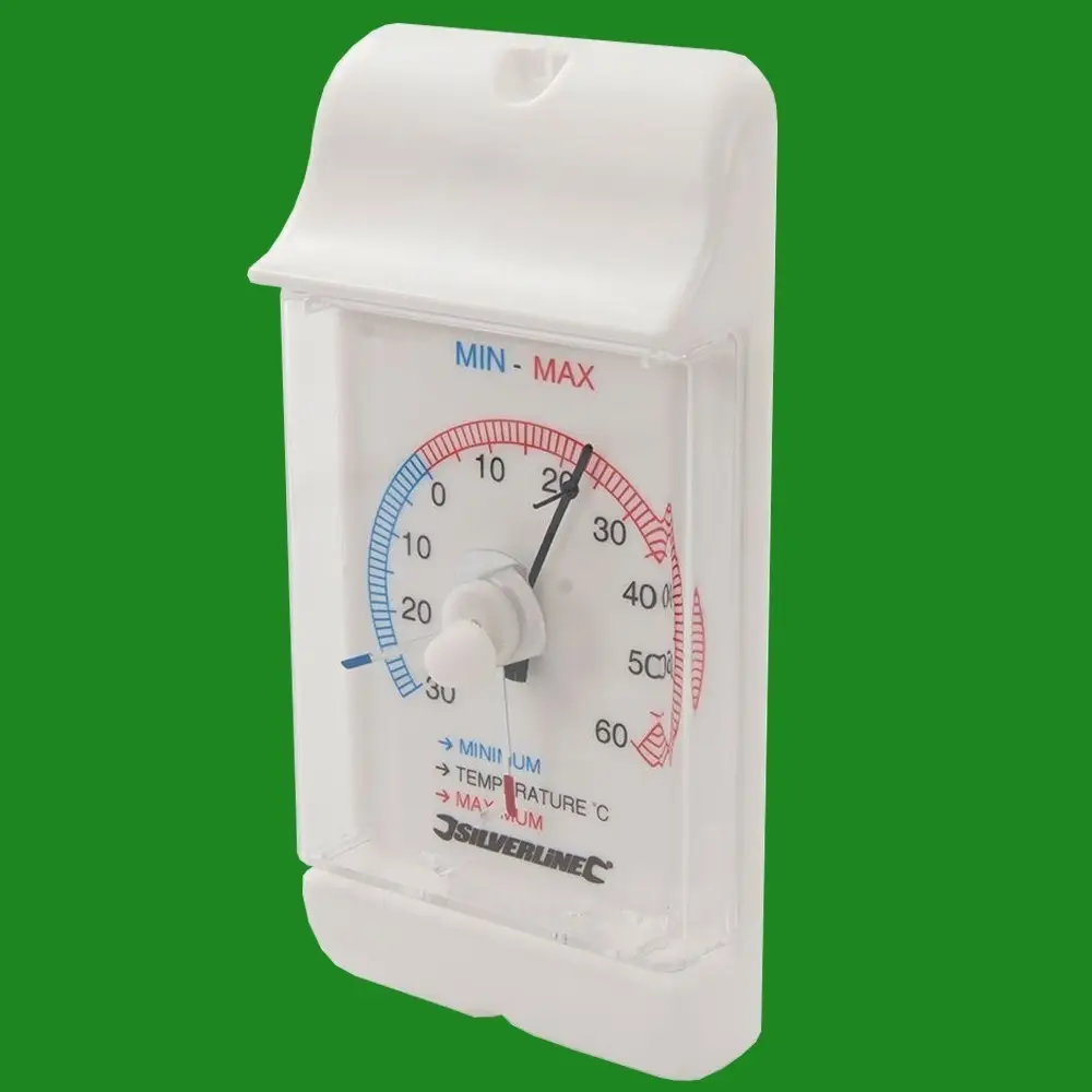 1x Min/Max Dial Thermometer -30°C to +60°C Indoor Outdoor Garden Greenhouse Shed