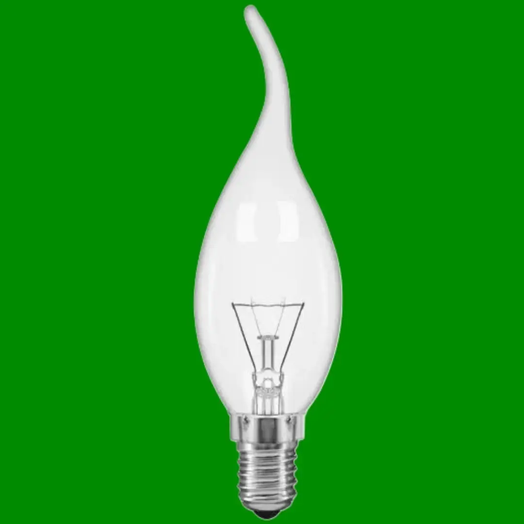 6x 60W Clear Bent Tip Candle Dimmable Light Bulb SES E14 Small Edison Screw Lamp