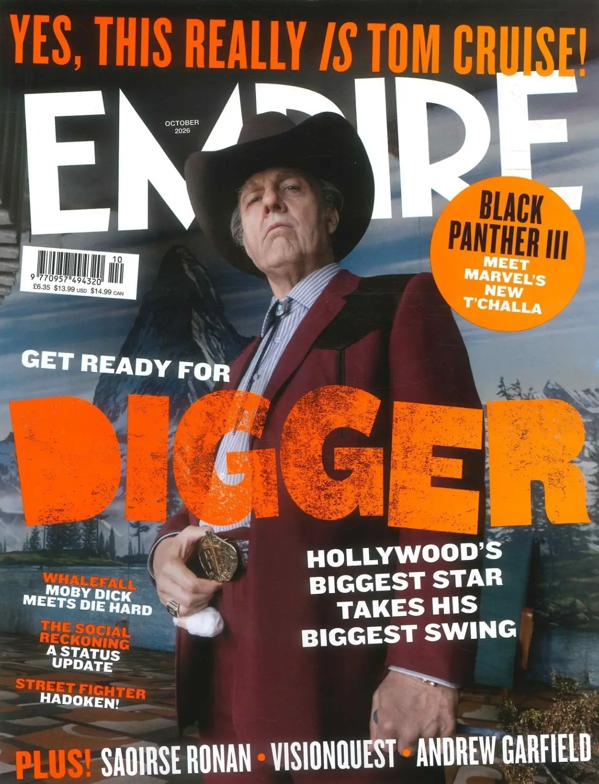 Empire Magazine: Tom Cruise in Digger, Saoirse Ronan, Andrew Garfield, Oct 2026