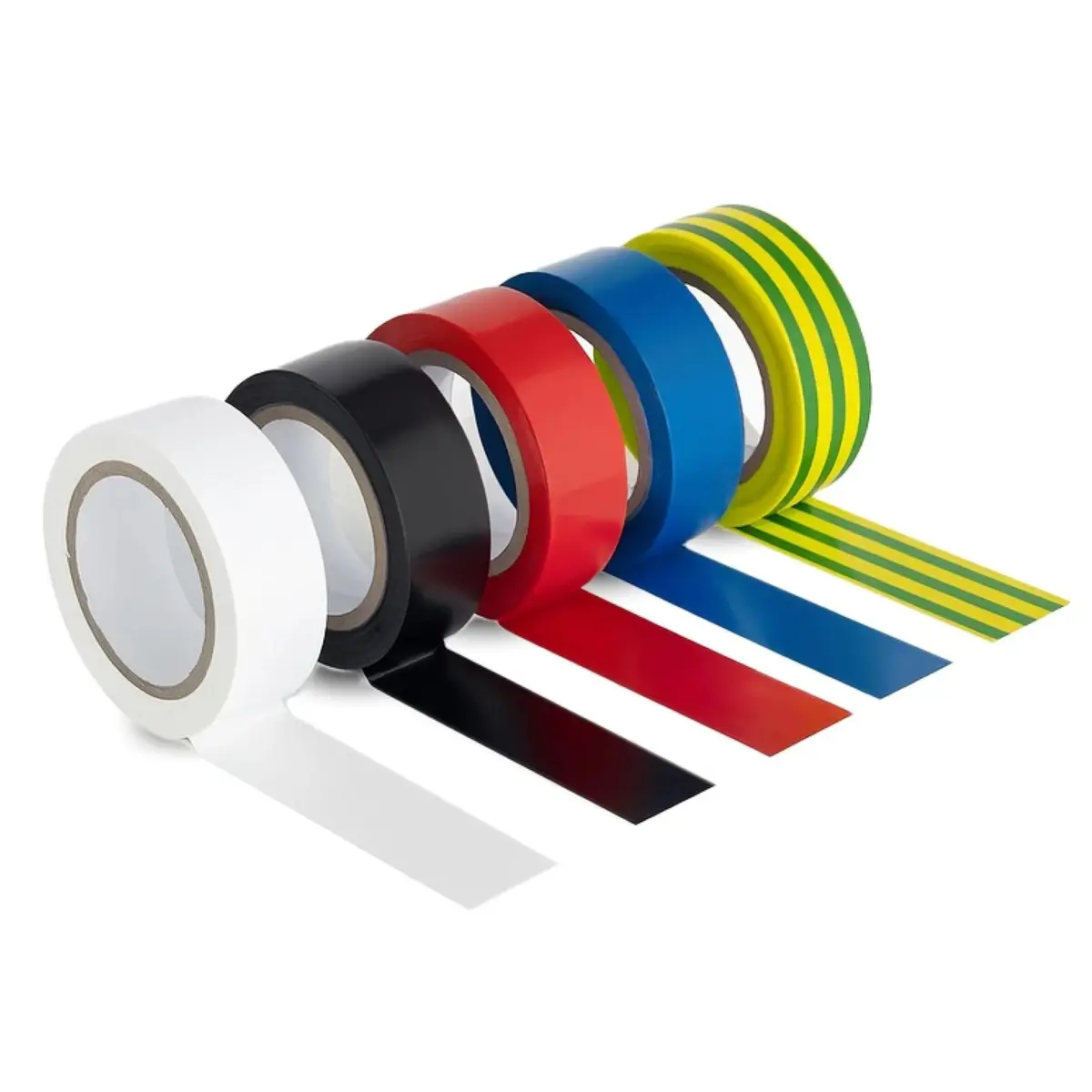 5x PVC Electrical Insulation Tape 10m Rolls, Fire Resistant, Assorted Colours