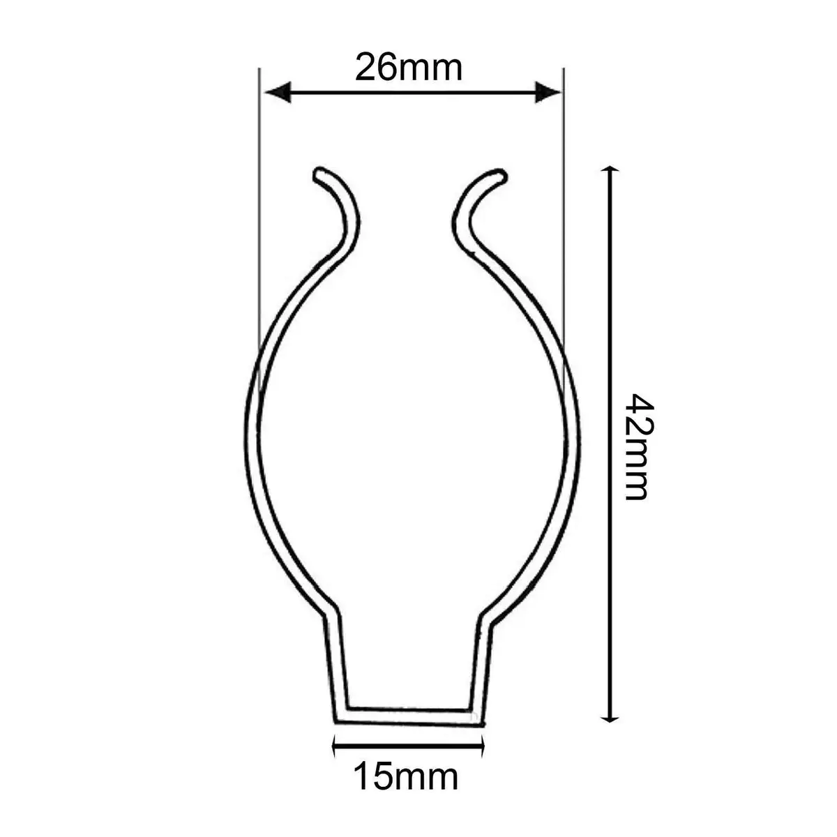 6x T10 Open Terry Clips 26mm 1" inch Fluorescent Tube Steel Spring Holders Tool - image 2 | Free standard UK delivery included | Discount Quality Products