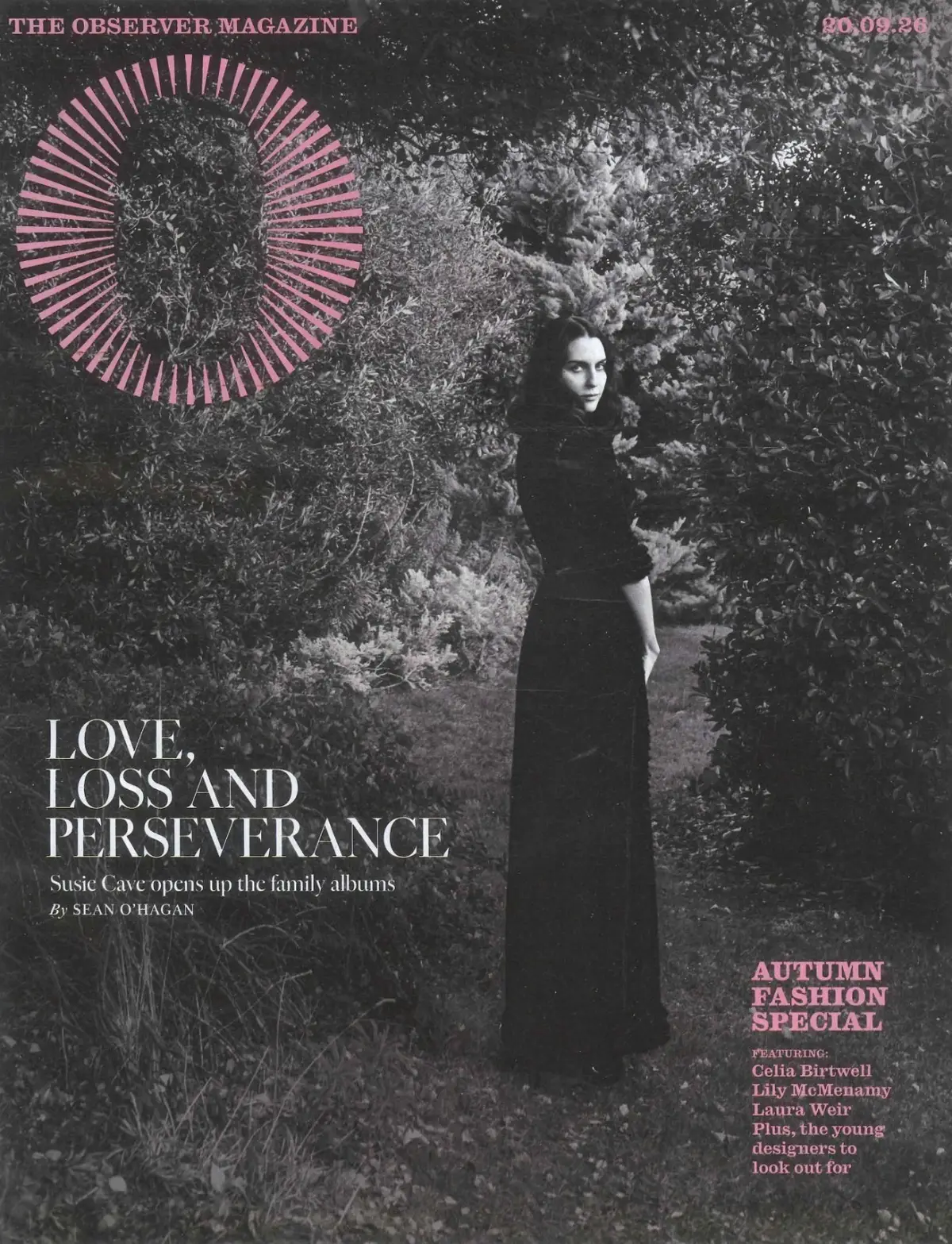 Observer Magazine Susie Cave, Nick Cave, Celia Birtwell, Fashion Special 20.9.26