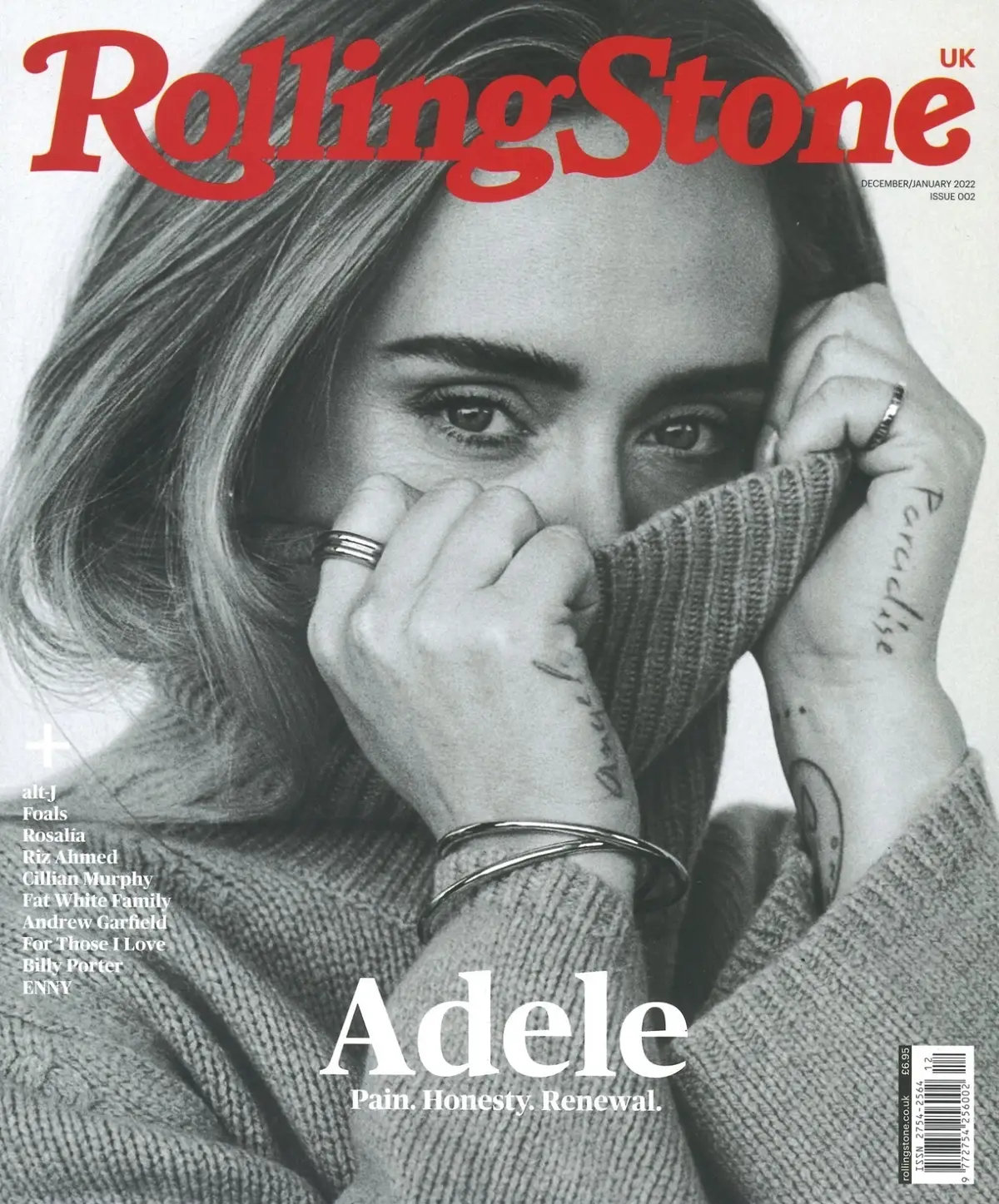 Rolling Stone Magazine: Adele, Andrew Garfield, Rosalia, Alt-J, Dec/Jan 2022