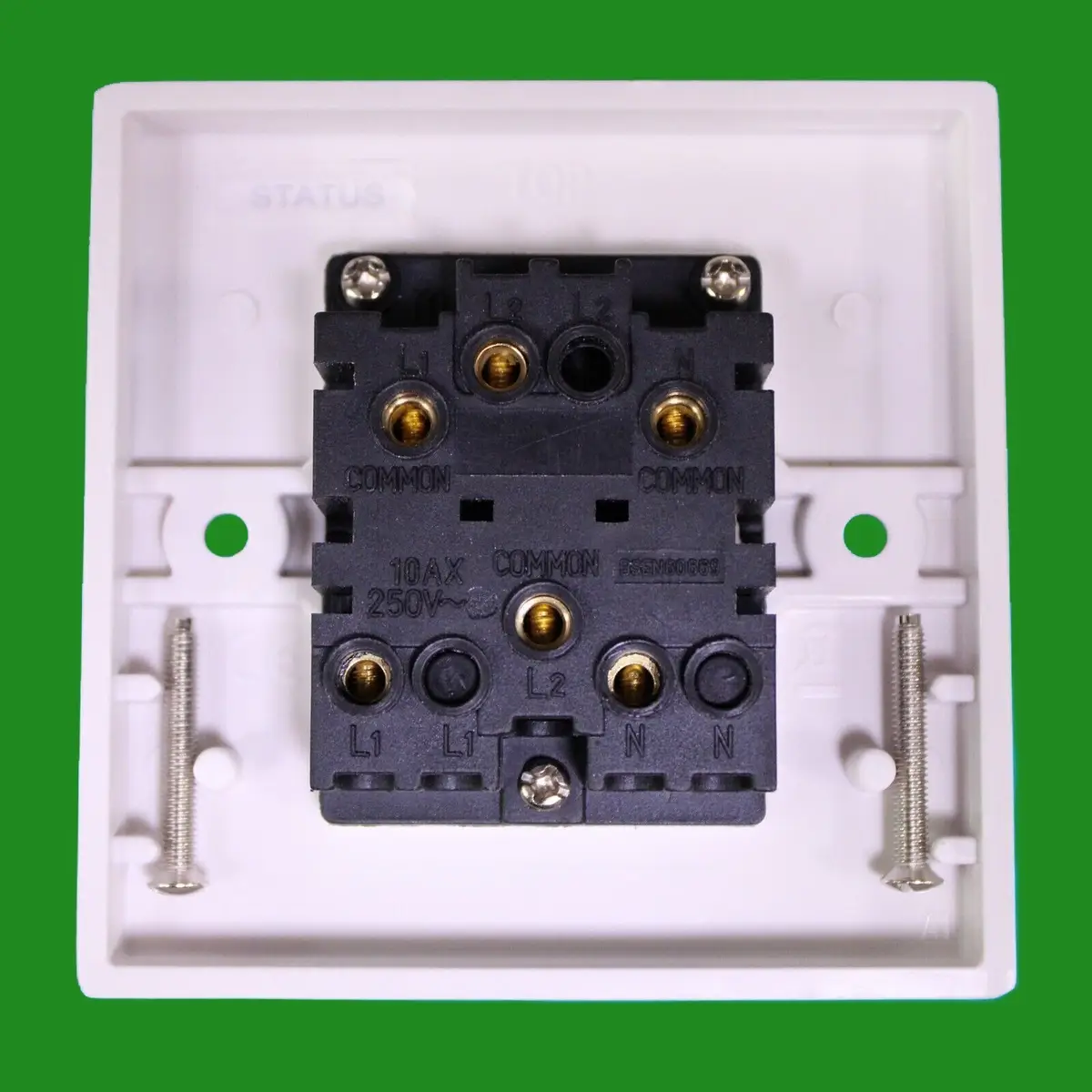 Fan Isolator Wall Switch 1 Gang 3 Pole White  10A Bathroom Kitchen Extractor - image 3 | Free standard UK delivery included | Discount Quality Products