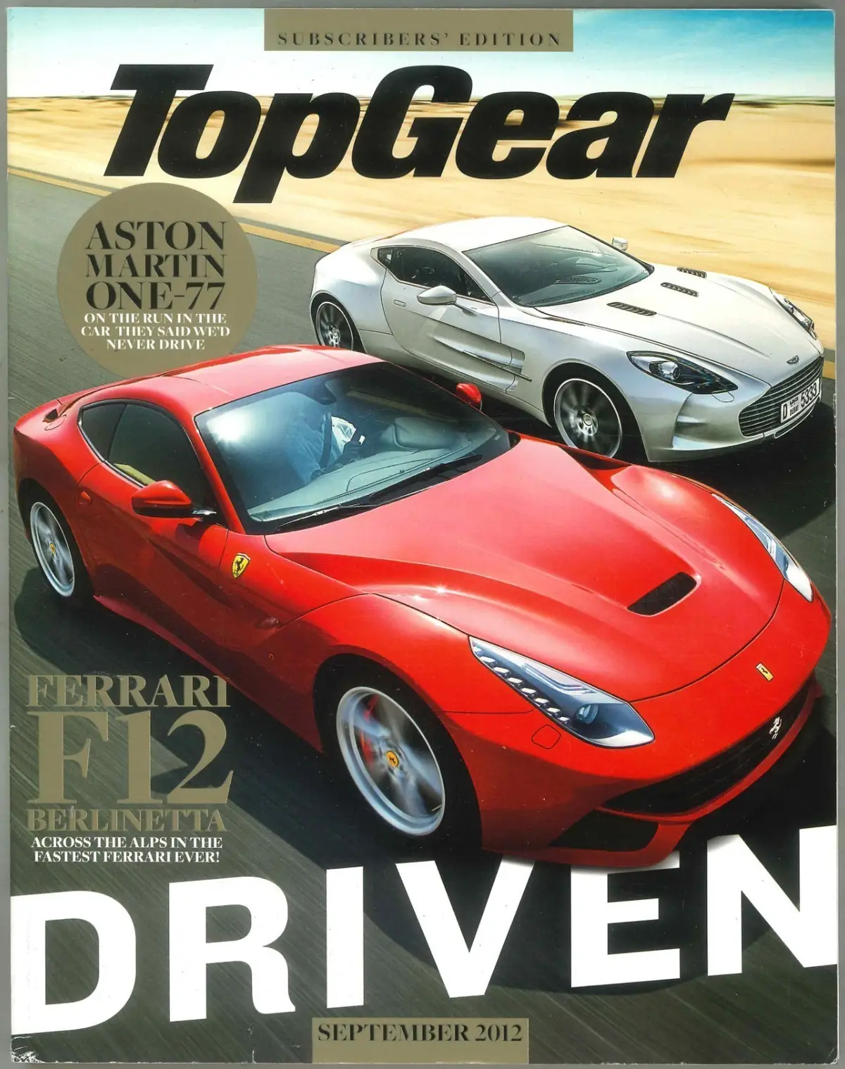 BBC Top Gear Magazine: Issue #234, Ferrari F12, BMW X6, Sept 2012 (Slight Wear)
