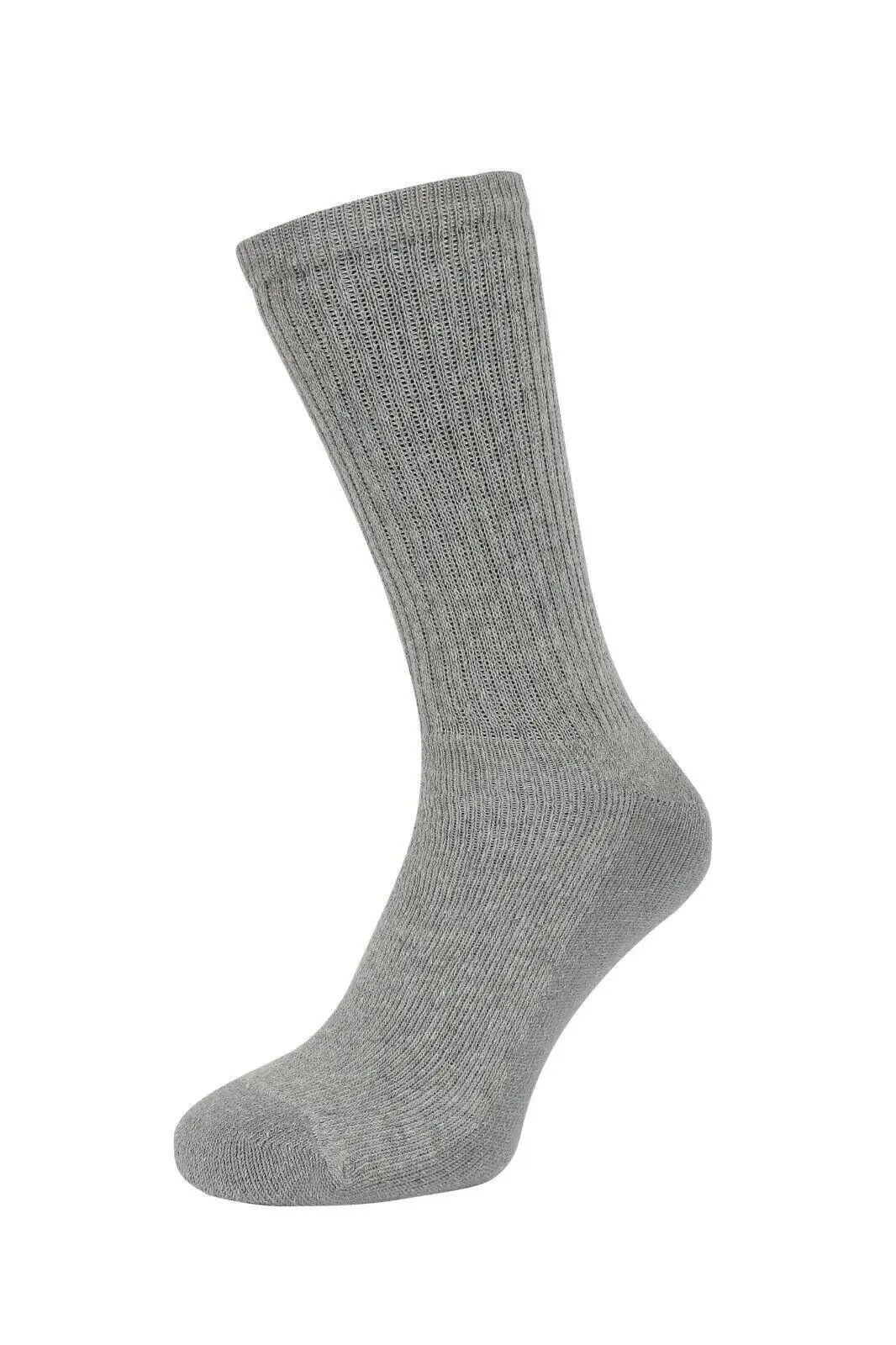 10 Pairs Men Light Grey Work Socks Cotton Rich Heavy Duty Cushioned UK Size 6-11 - image 3 | Free standard UK delivery included | Discount Quality Products
