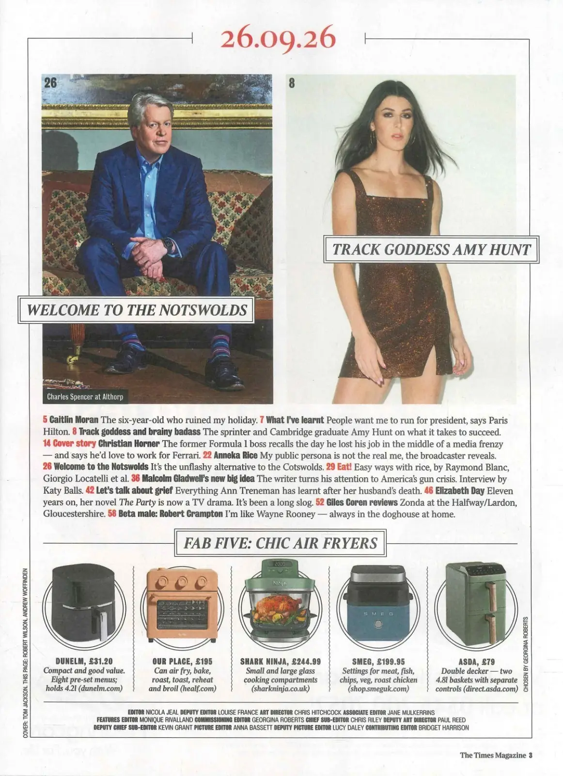 Times Magazine: Christian Horner, Malcolm Gladwell, Amy Hunt, Notswolds, 26.9.26 - image 3 | Free standard UK delivery included | Discount Quality Products